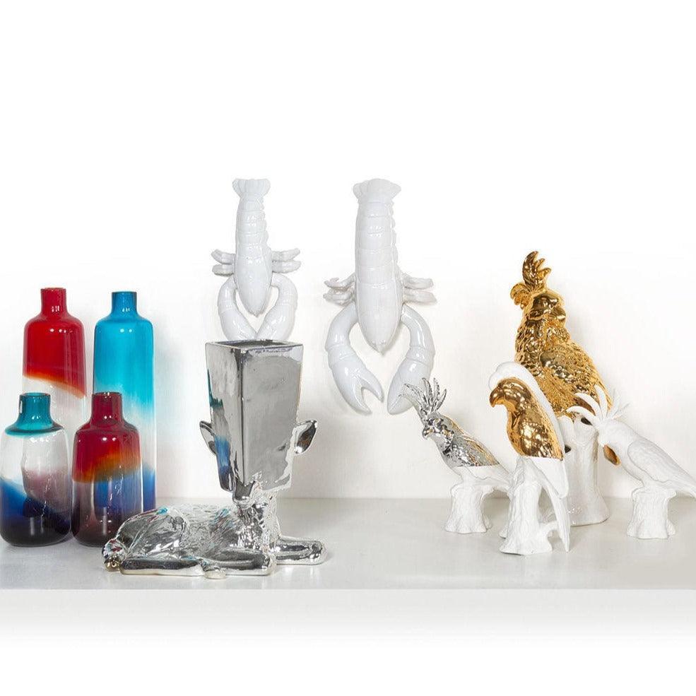 Dekoracja COCKATOO biała porcelana Pols Potten Eye on Design