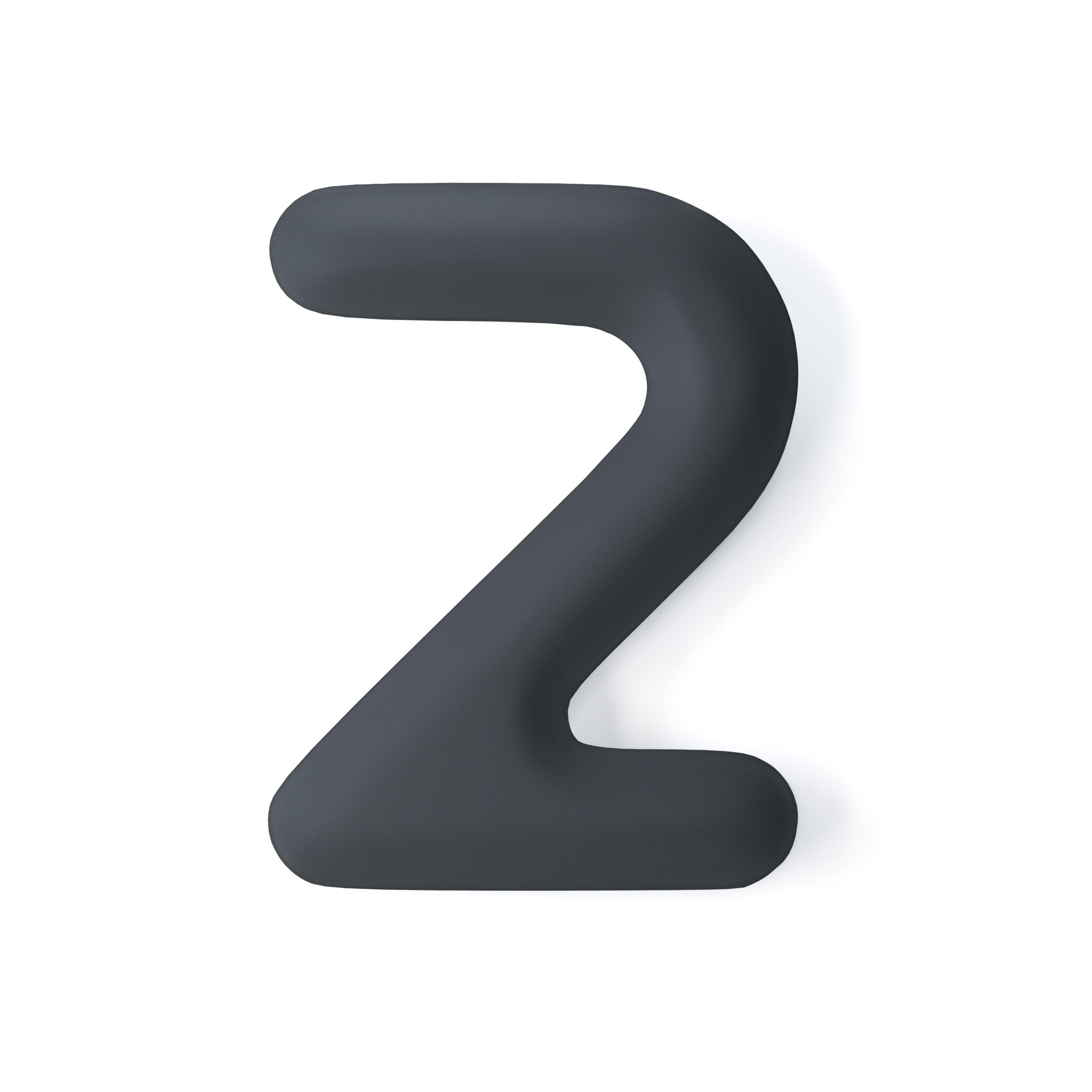 Dekoracja litera alfabetu FIDU grafitowy szary mat Zieta Studio 2 Eye on Design