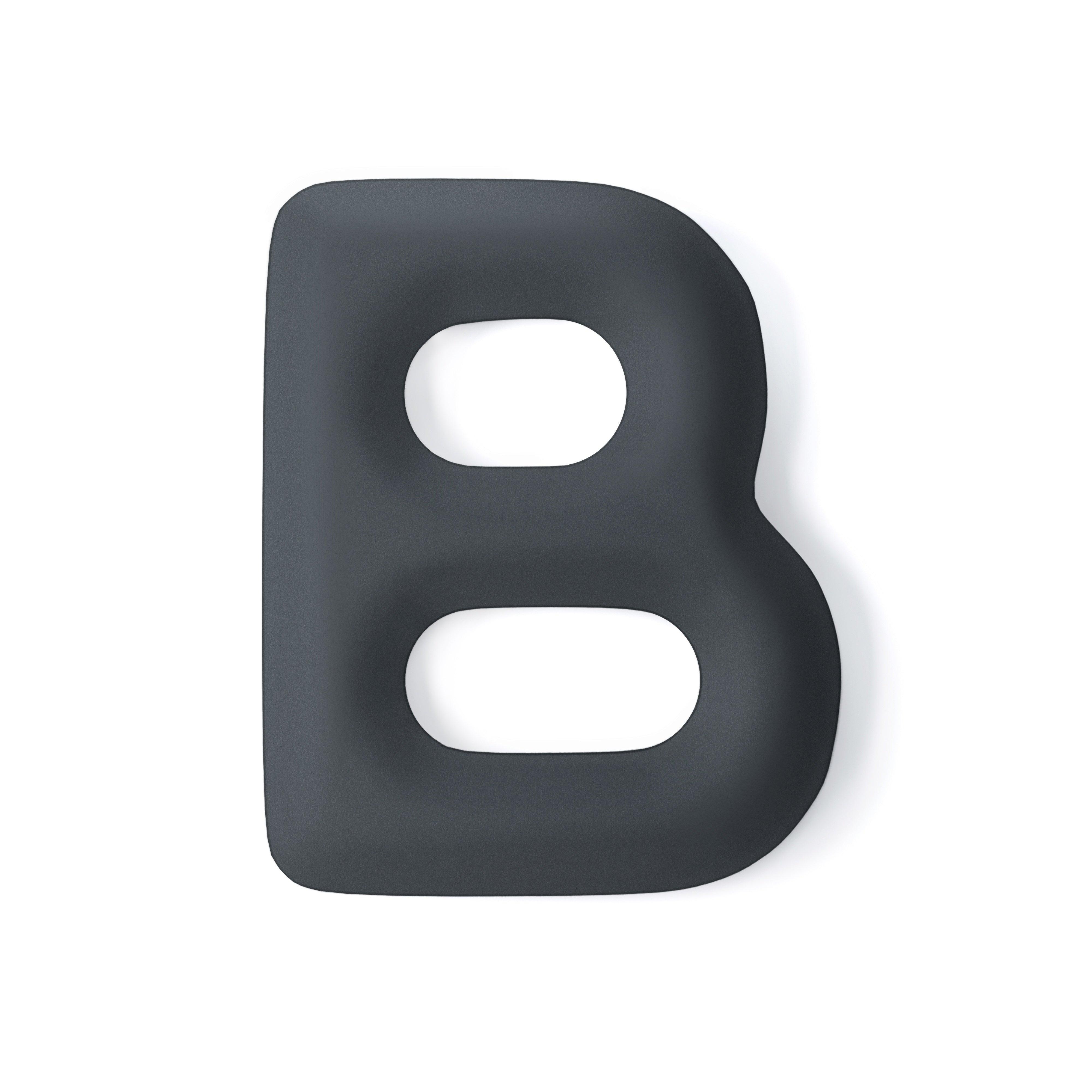 Dekoracja litera alfabetu FIDU grafitowy szary mat Zieta Studio B Eye on Design