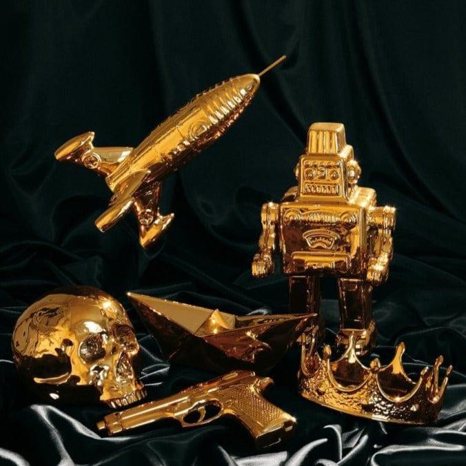 Dekoracja MEMORABILIA MY SKULL złoty Seletti Eye on Design