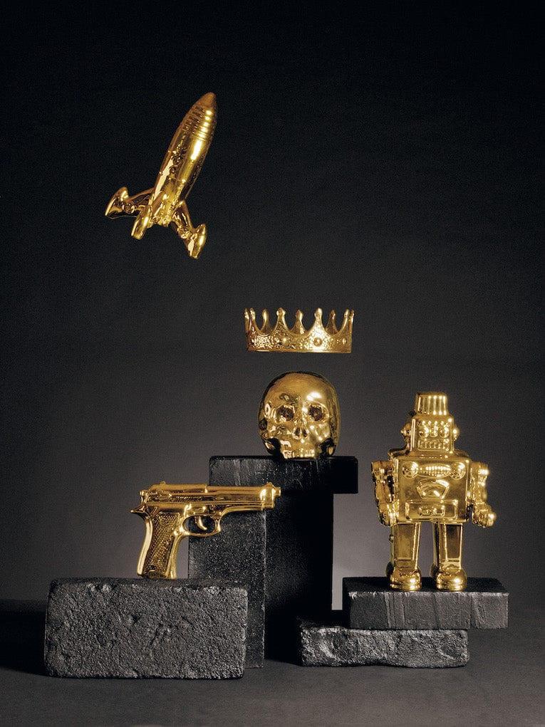 Dekoracja MEMORABILIA MY SKULL złoty Seletti Eye on Design