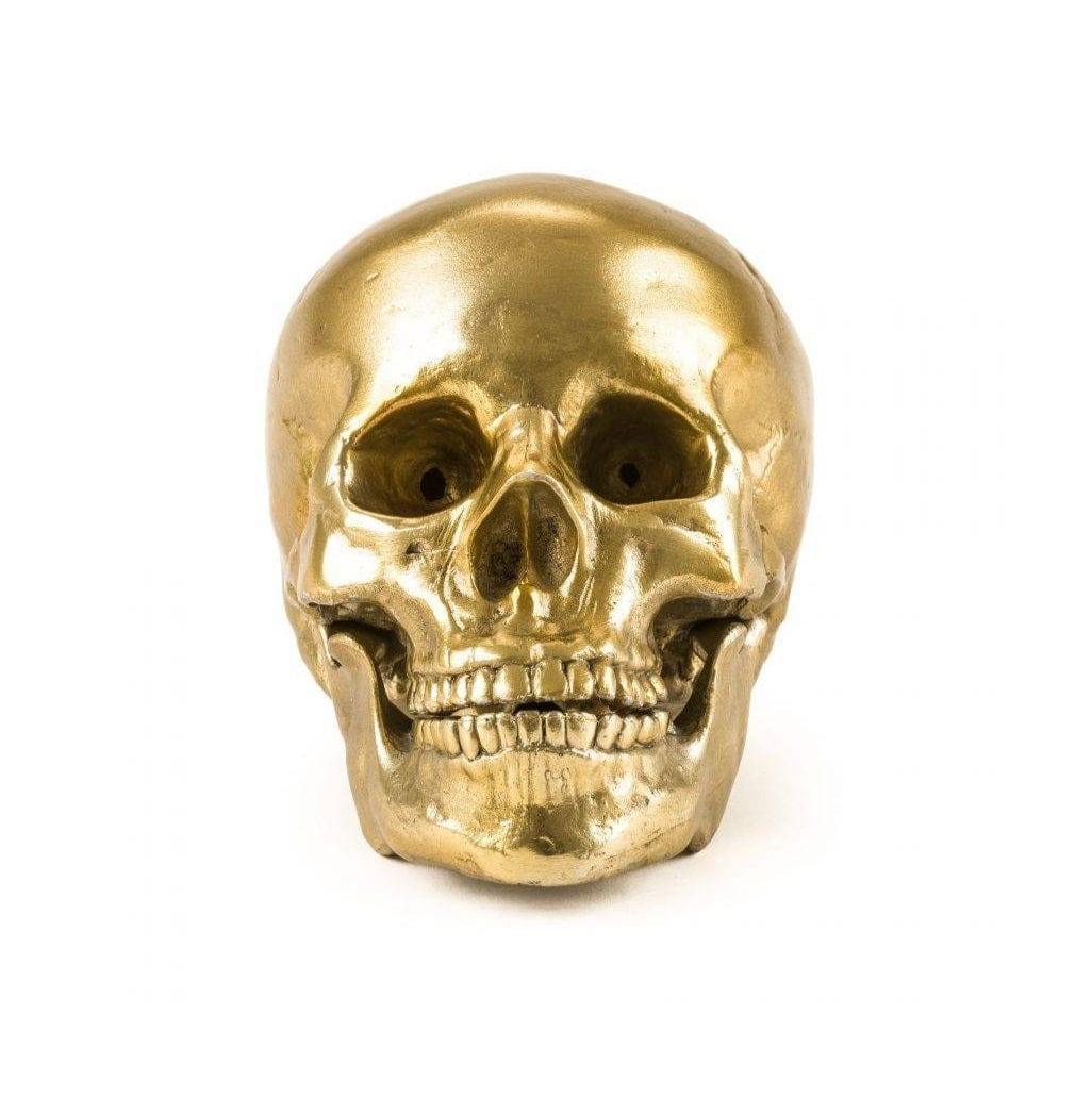 Dekoracja WUNDERKAMMER SKULL złoty Seletti Eye on Design