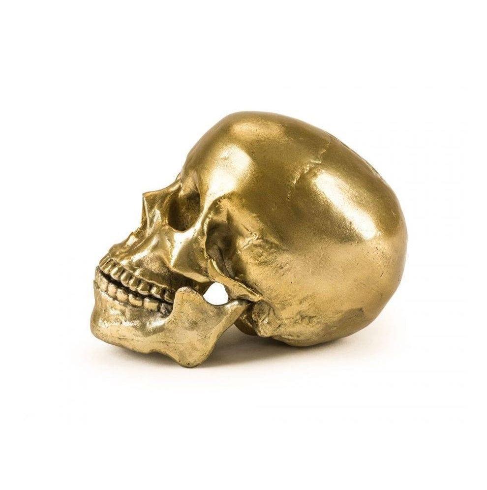 Dekoracja WUNDERKAMMER SKULL złoty Seletti Eye on Design