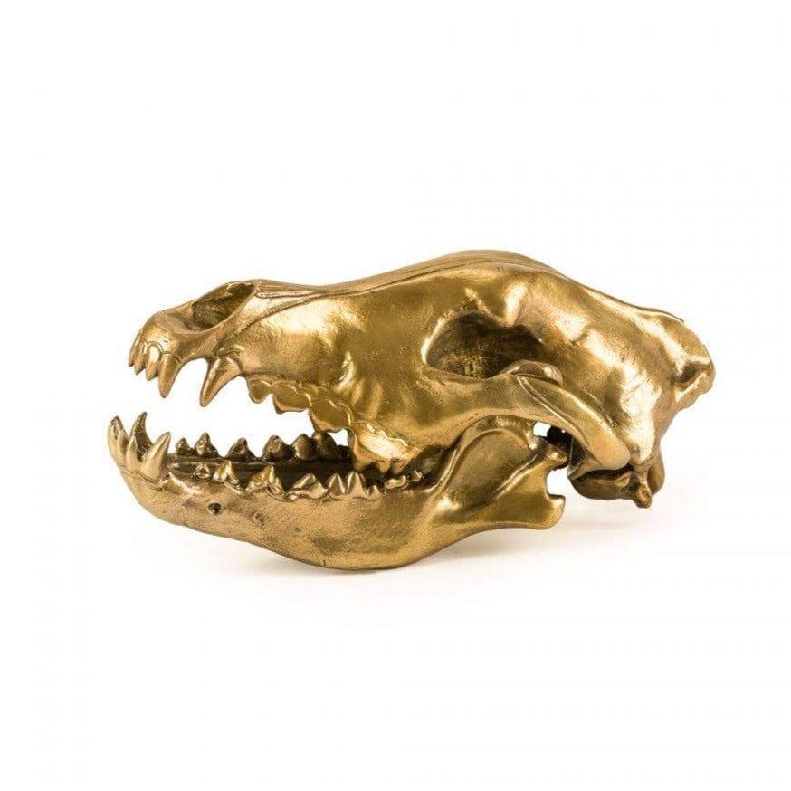 Dekoracja WUNDERKAMMER WOLF SKULL złoty Seletti Eye on Design