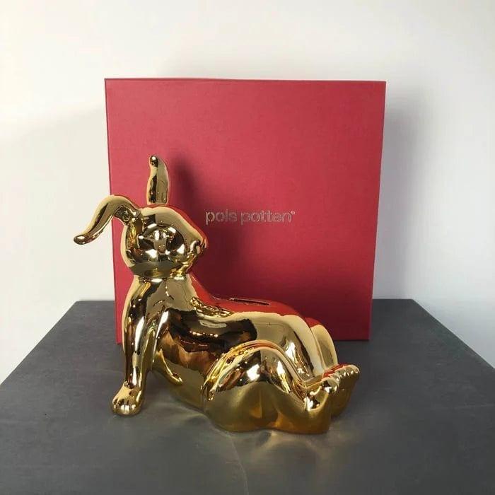 Dekoracyjna skarbonka BUNNY BELLY złoty Pols Potten Eye on Design