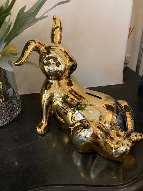 Dekoracyjna skarbonka BUNNY BELLY złoty Pols Potten Eye on Design