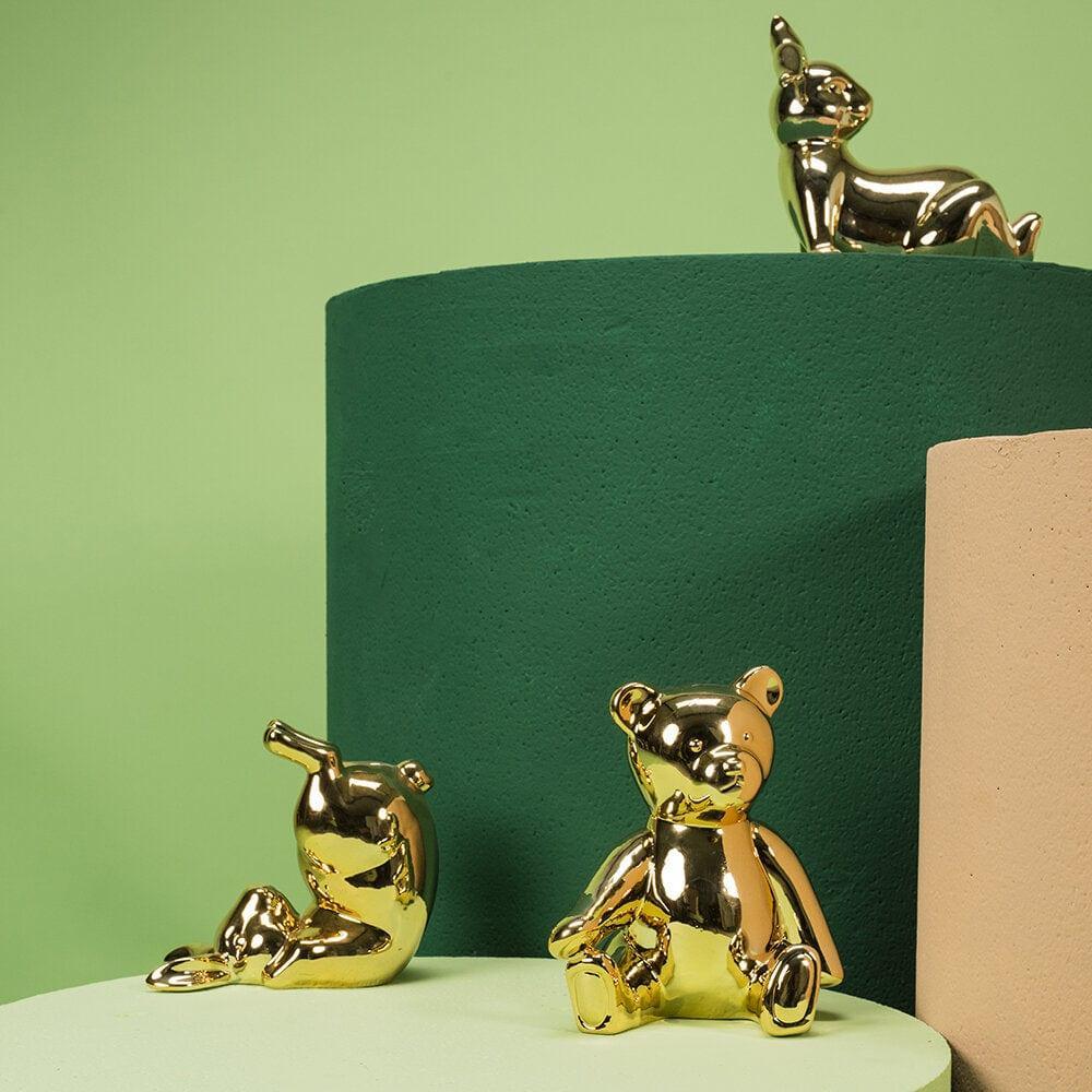 Dekoracyjna skarbonka TEDDY złoty Pols Potten Eye on Design