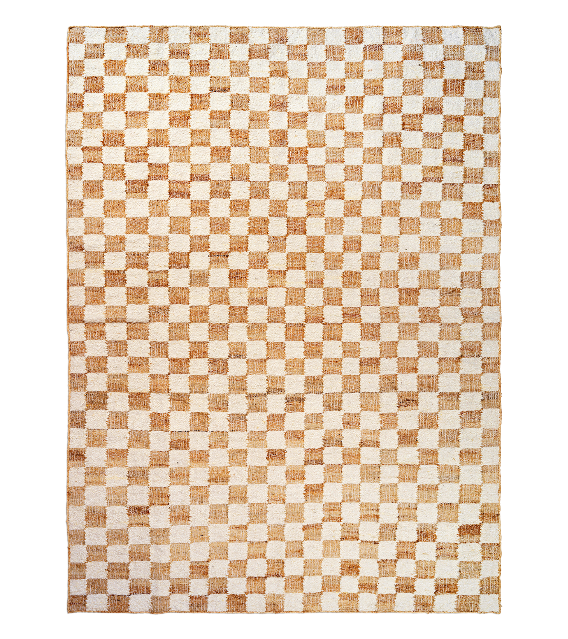 Wollen-jute vloerkleed CHECK beige