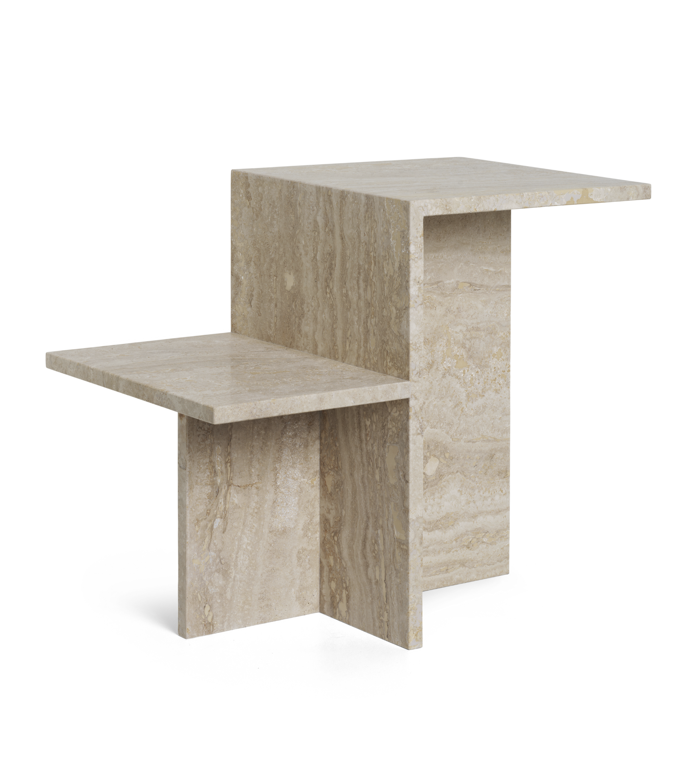 DISTINCT Beistelltisch aus Sandtravertin