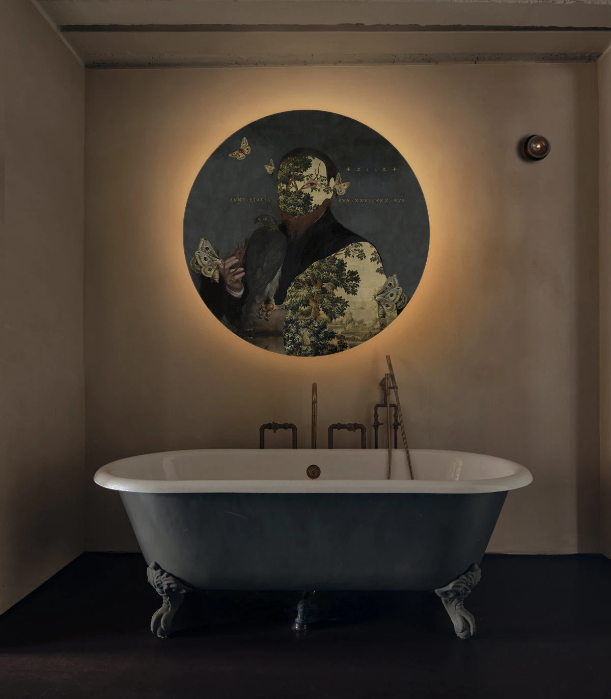 Wandlamp DOTS LIGHTING - GENTLEMAN MOT vlammend grijs