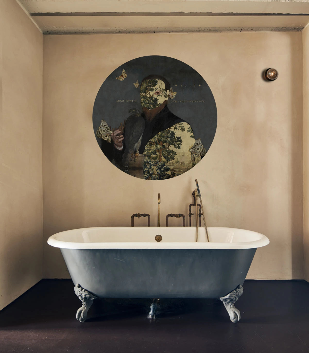 Wandlamp DOTS LIGHTING - GENTLEMAN MOT vlammend grijs