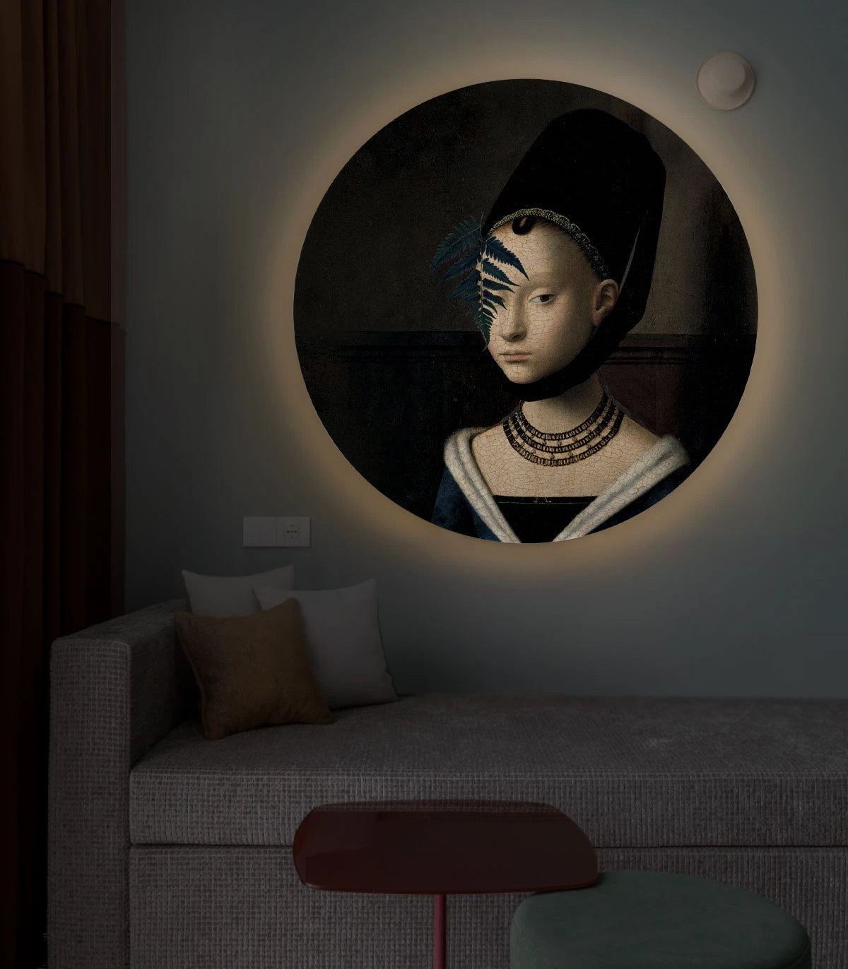 Wandlamp DOTS LIGHTING - LADY FERN donkerbruin