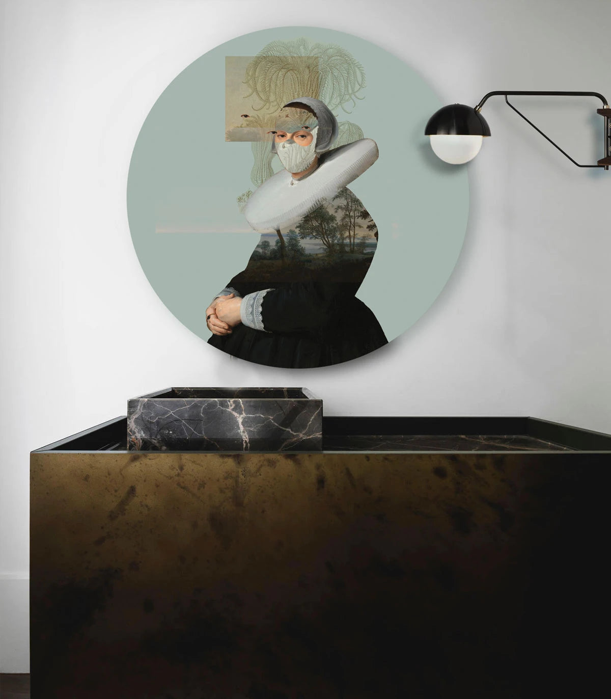 Wandlamp DOTS LIGHTING - LANDSCAPE MUSE groen