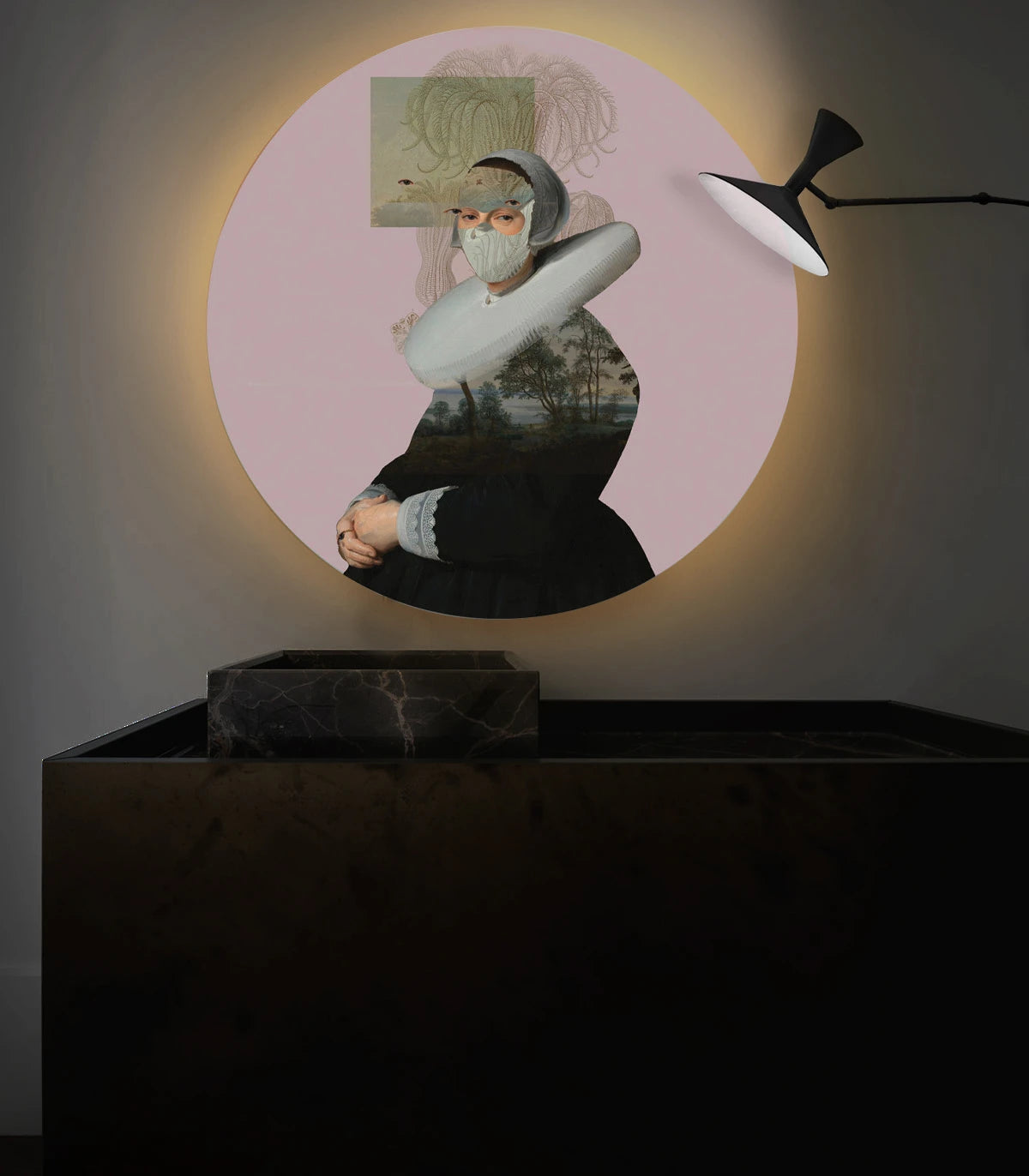 Wandlamp DOTS LIGHTING - LANDSCAPE MUSE roze