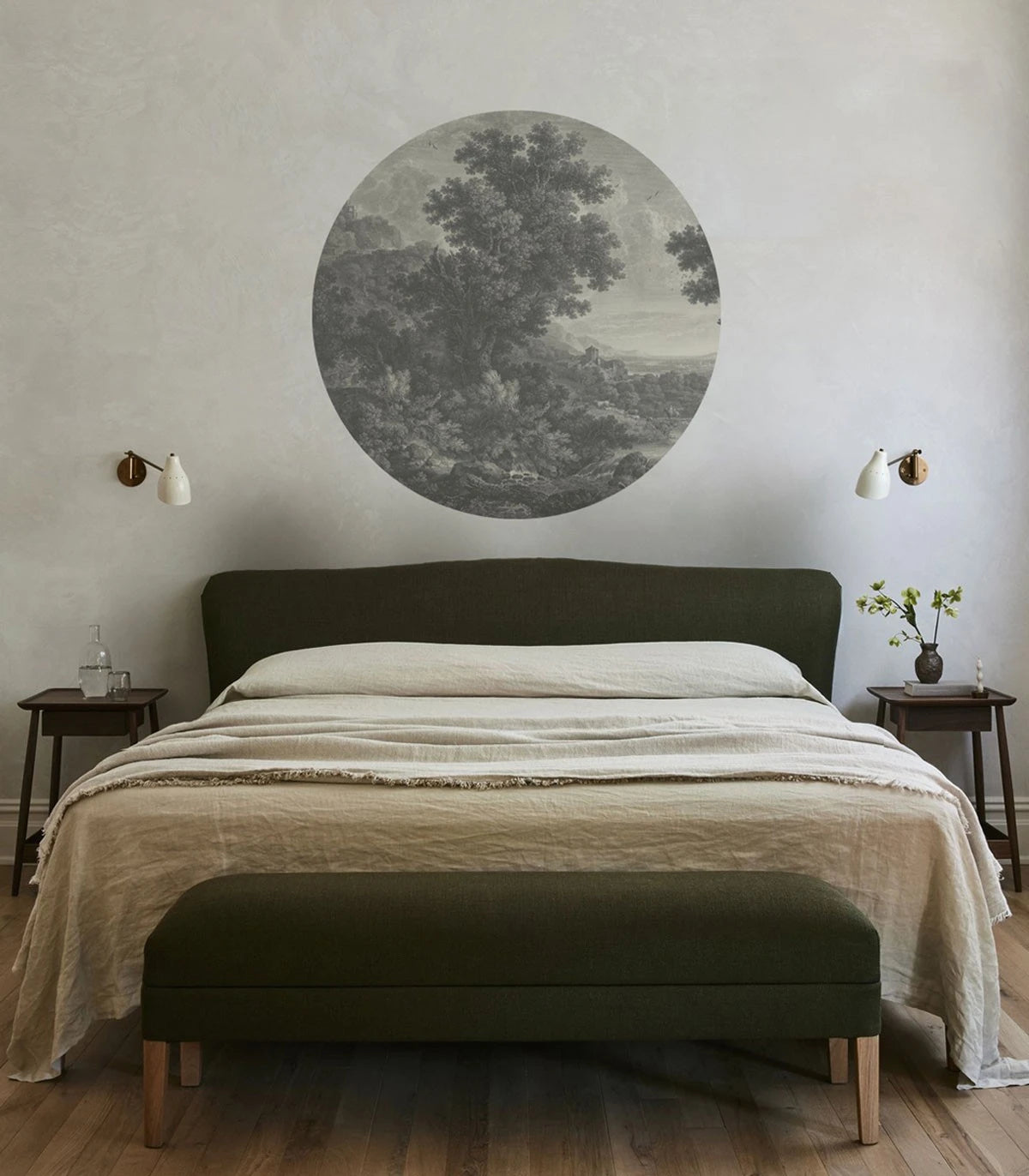 Wandleuchte DOTS LIGHTING - MALERISCHES TAL DER RUHE grau