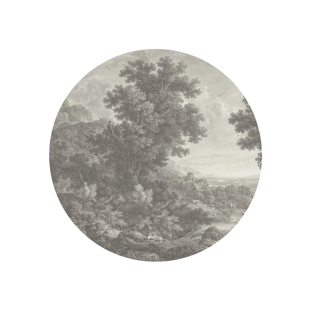 Wandleuchte DOTS LIGHTING - MALERISCHES TAL DER RUHE grau