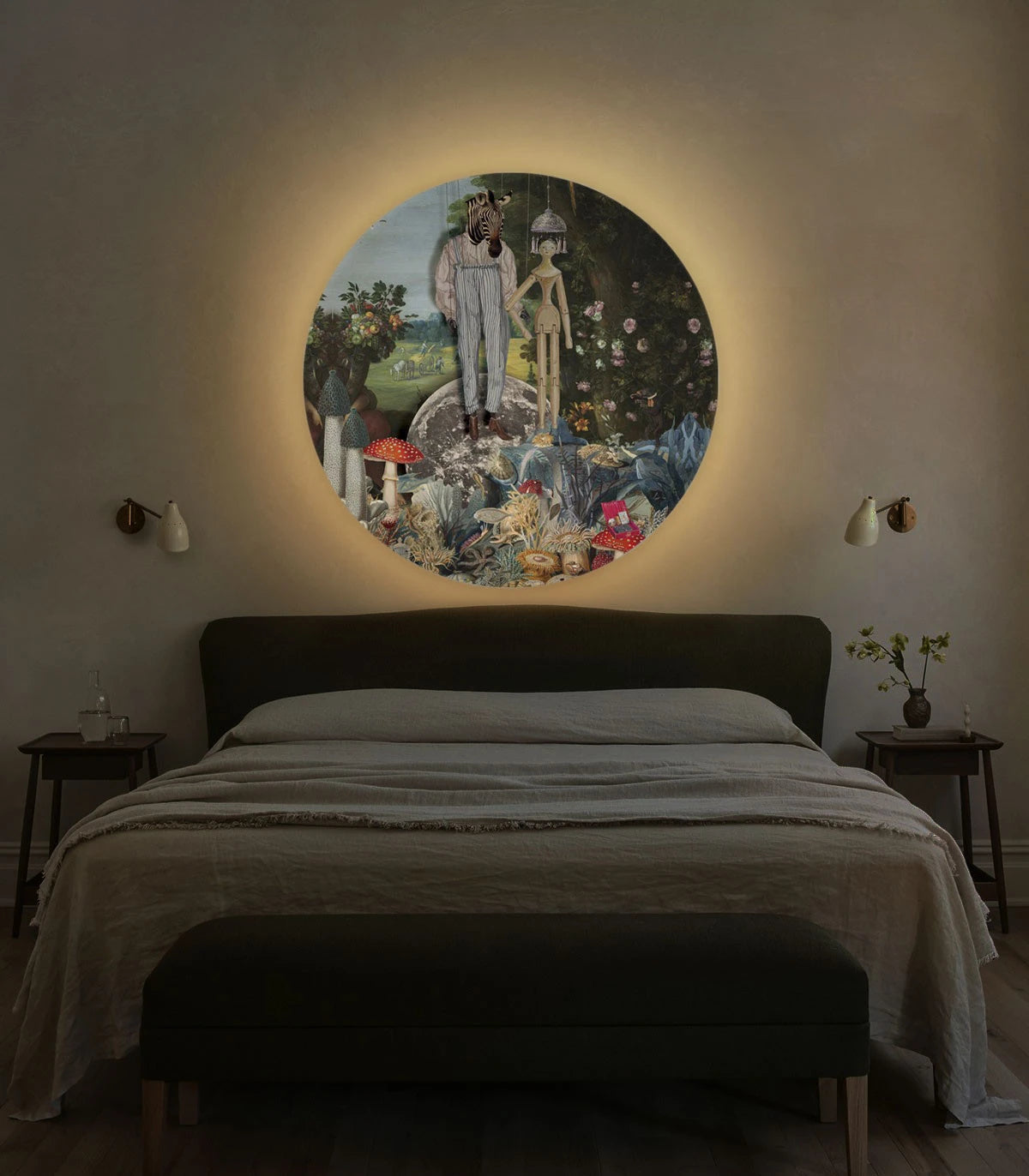 DOTS LIGHTING Wall Lamp - PUPPETS Dark Green with Blue