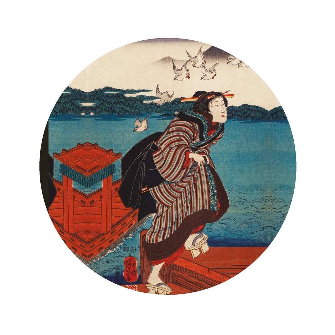 Wandlamp DOTS LIGHTING - DE ROODE AFVAART blauw met beige