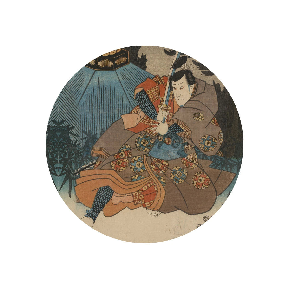 Wandlamp DOTS LIGHTING - WARRIOR ETHOS beige met blauw