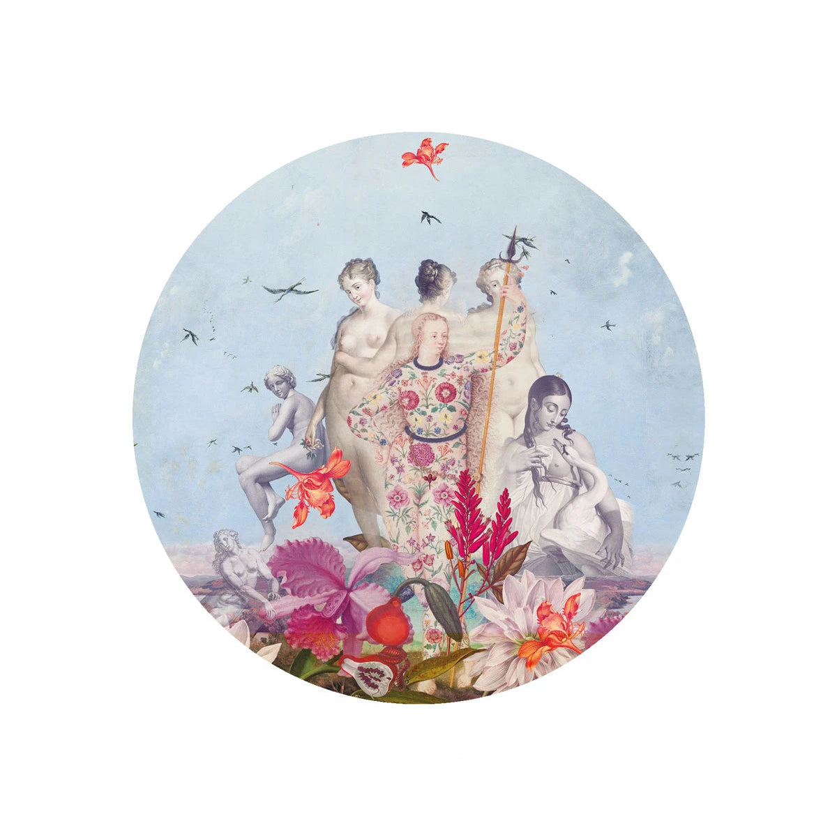 Wandlamp DOTS LIGHTING - VROUWENDAG blauw