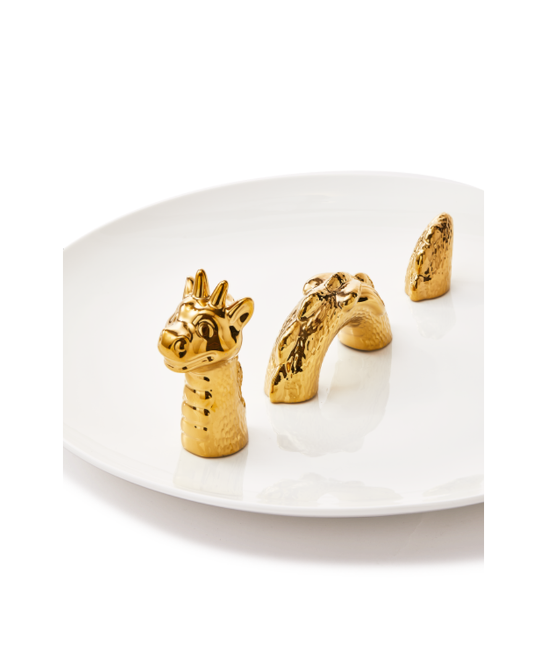 Decorative plate DRAGON gold