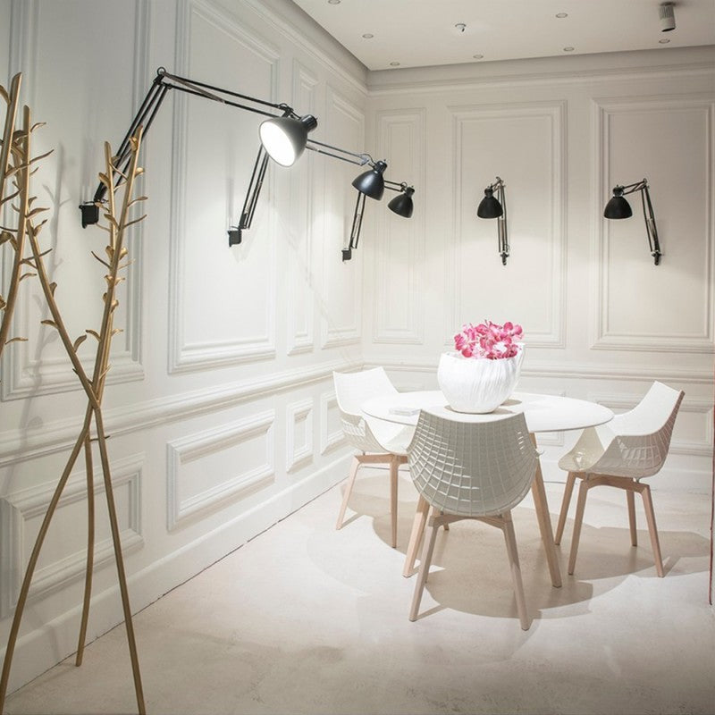 Stoel MERIDIANA wit met essen basis