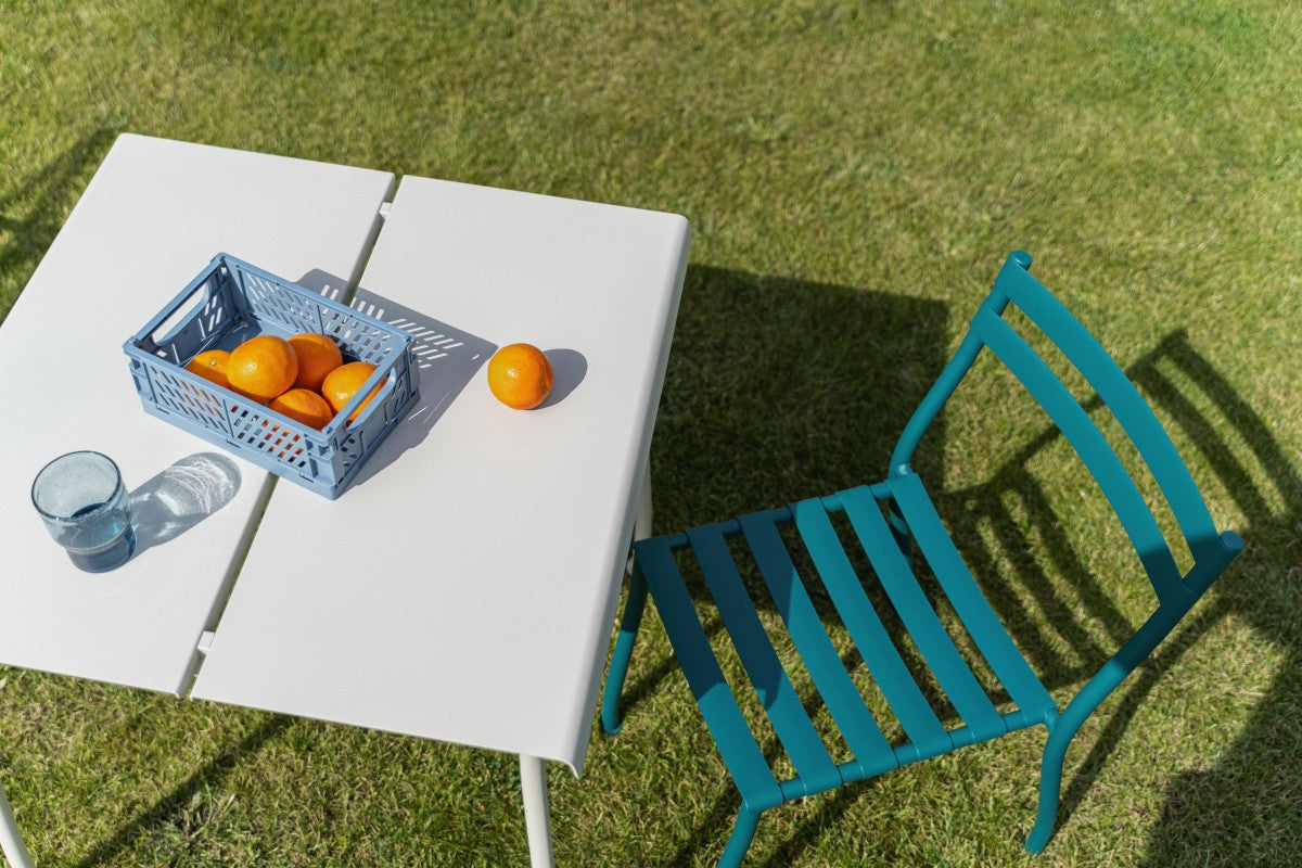 Galvanized steel square table
