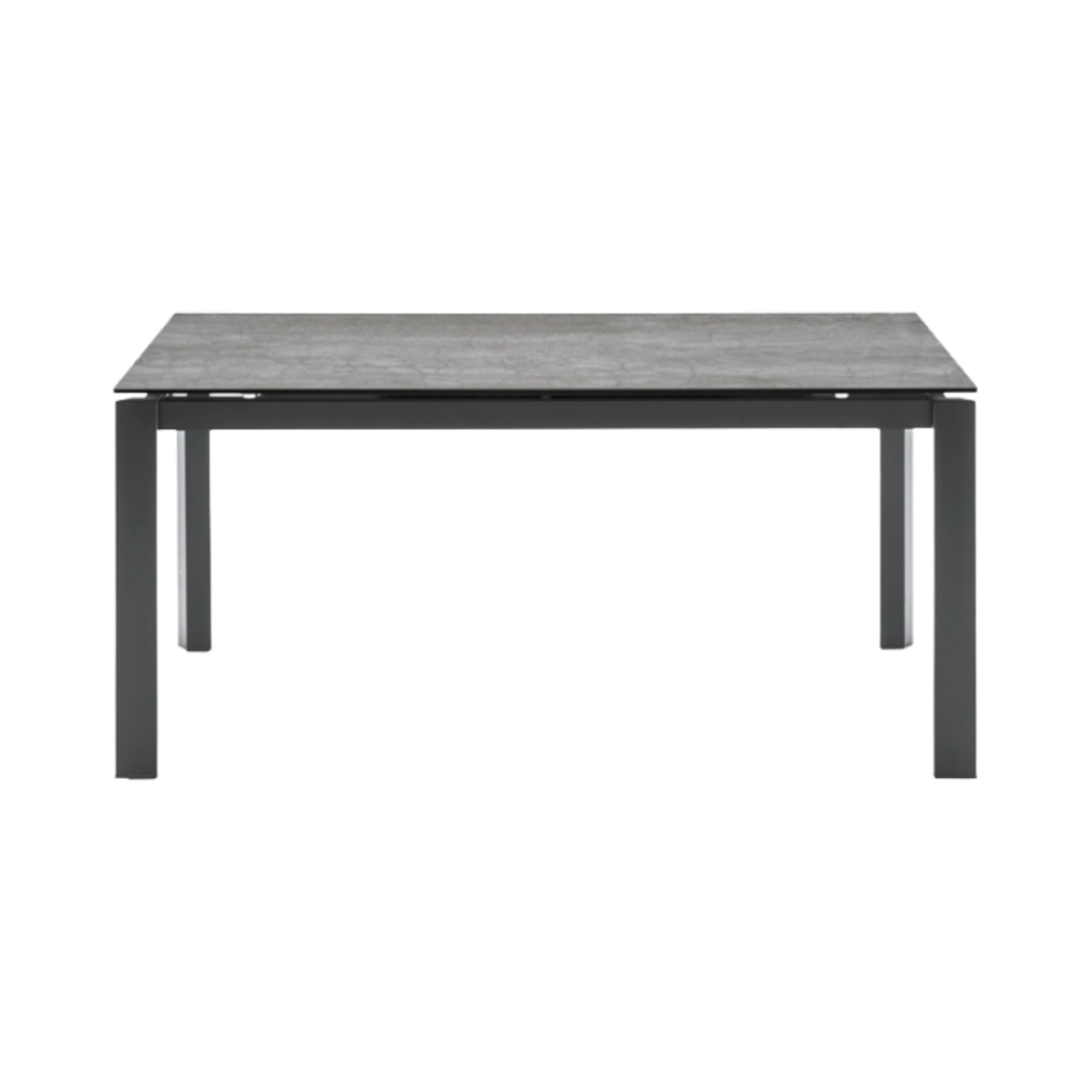 Expandable table DUCA with gray top and graphite base