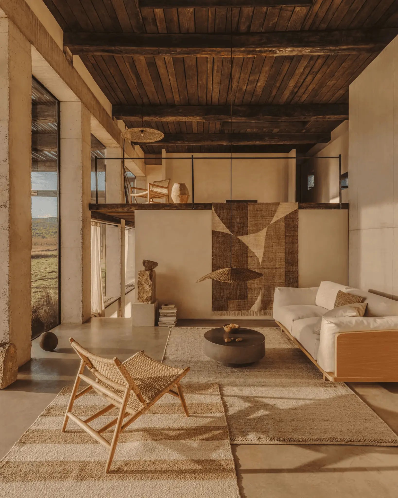 Stolik kawowy GARBET szary cement – styl minimalistyczny