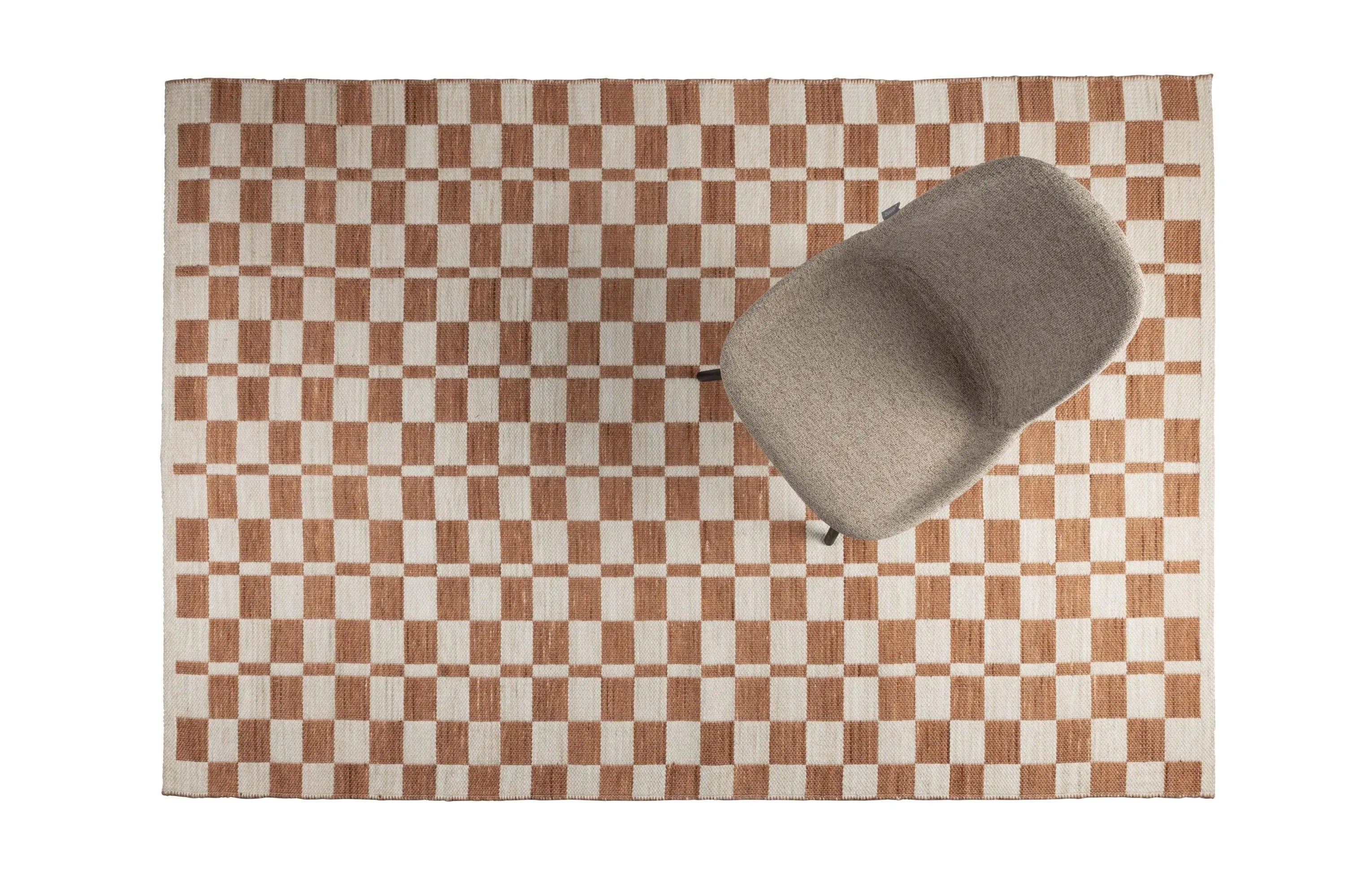 Dywan CHECKER ceglany – Zuiver