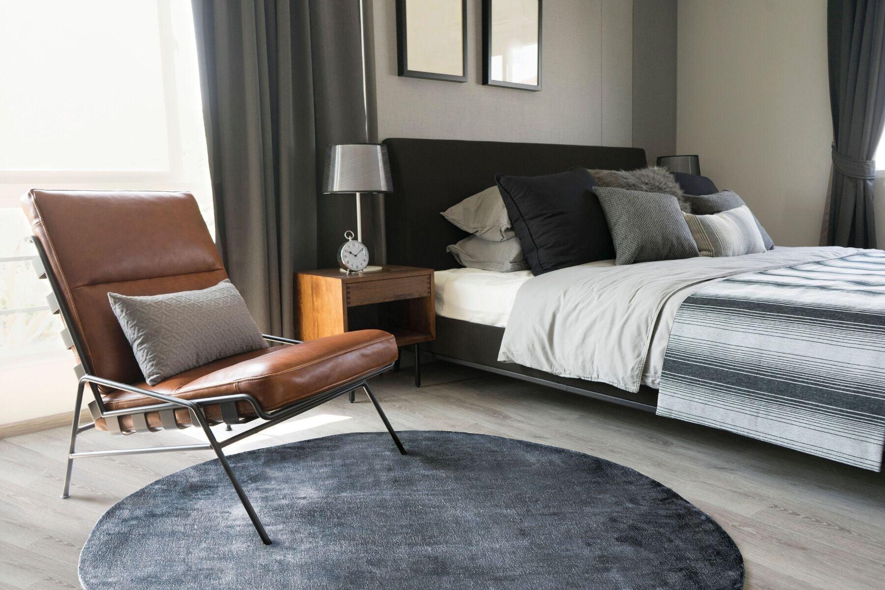 Dywan okrągły LINEN ciemnoniebieski Carpet Decor Eye on Design