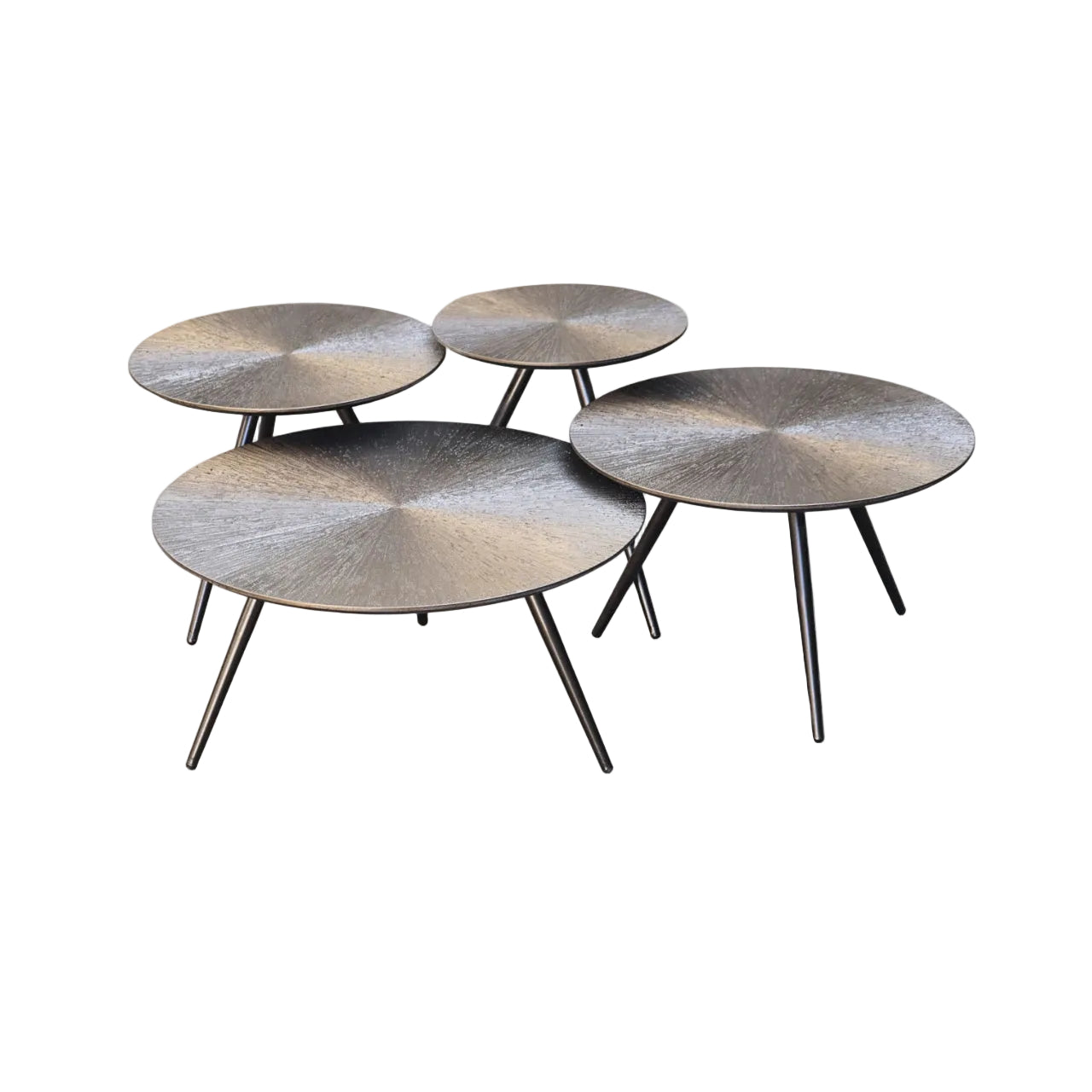 Set van salontafels QUADRA bronsgoud