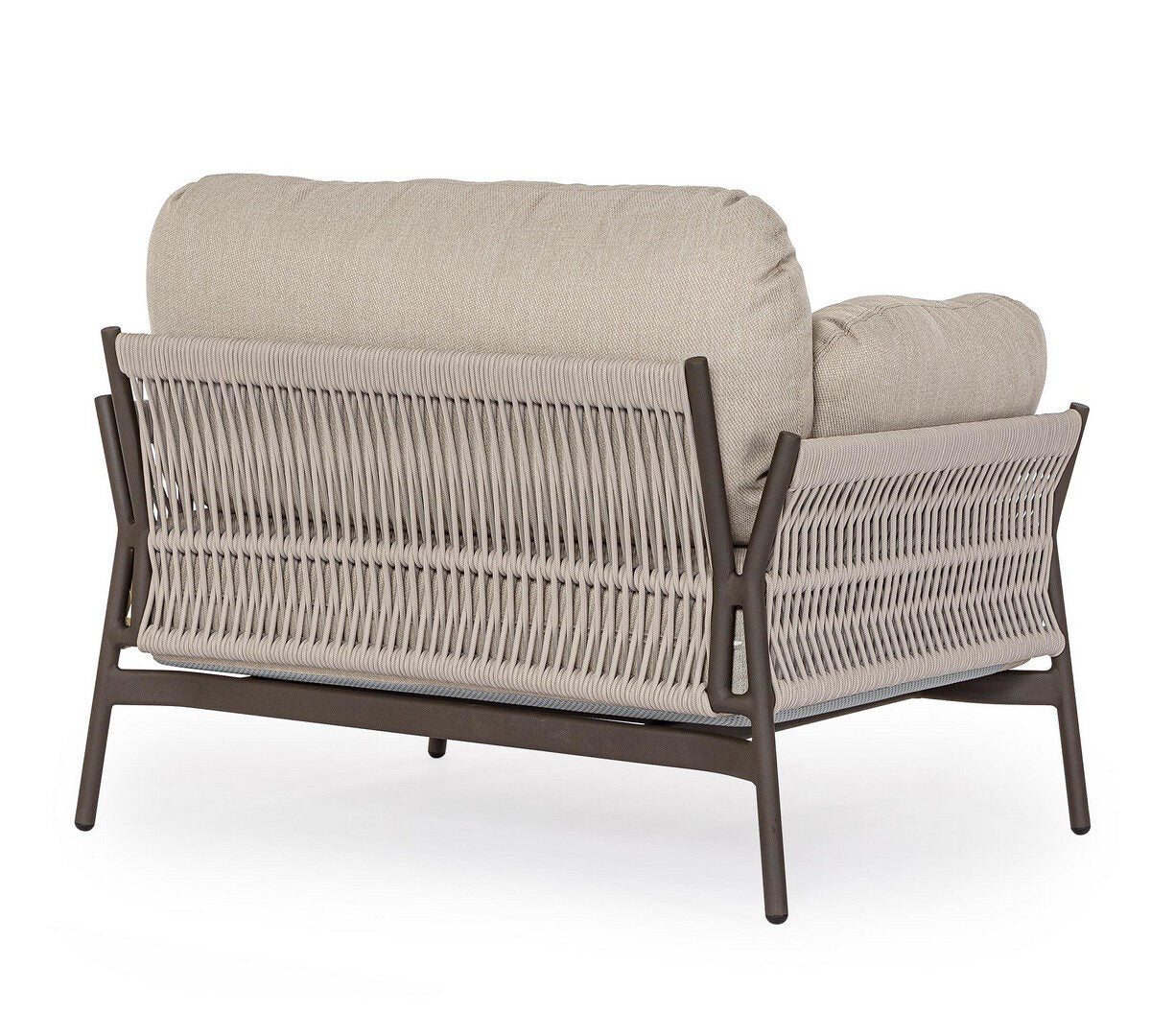 Buitenstoel PARDIS beige met een bruine basis