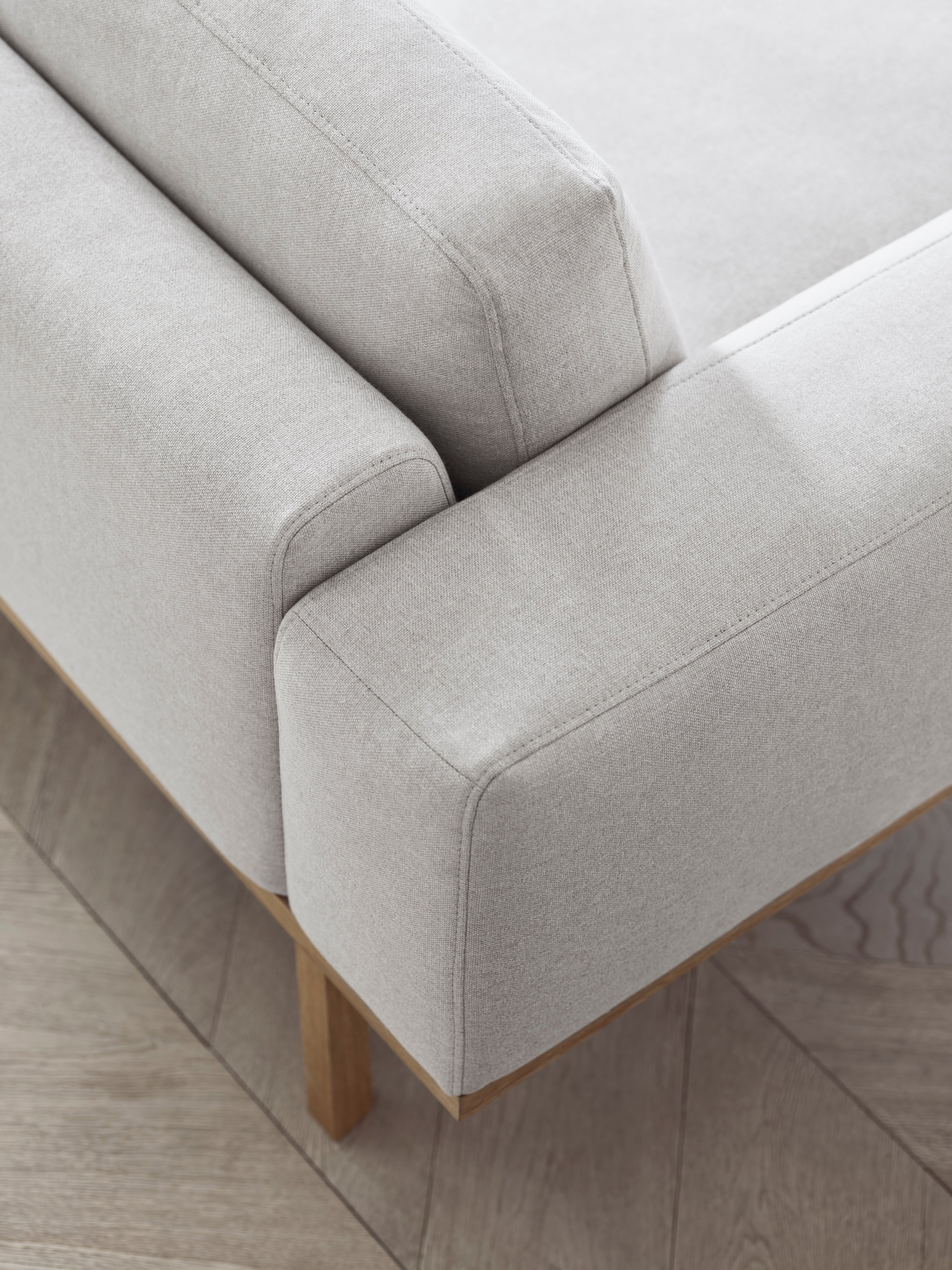 2-Personen-Sofa Elton-Basis aus gebleichtem Eichenholz