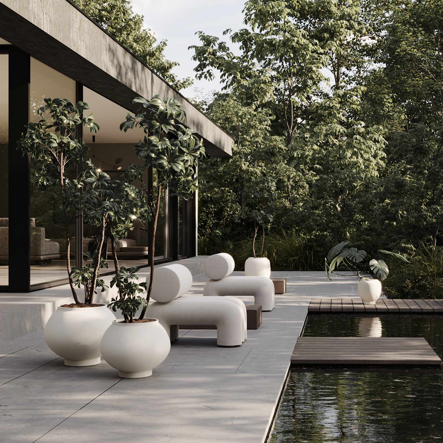 Foku -Sessel warmes Grau