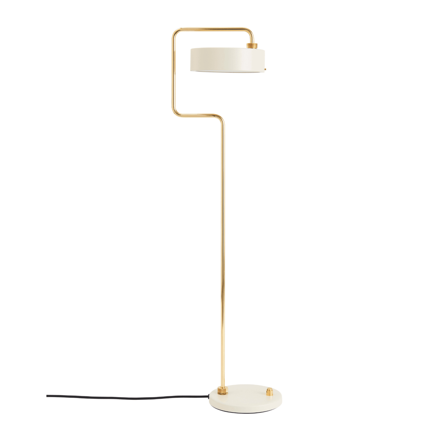 PETITE MACHINE floor lamp for reading in broken white with gold