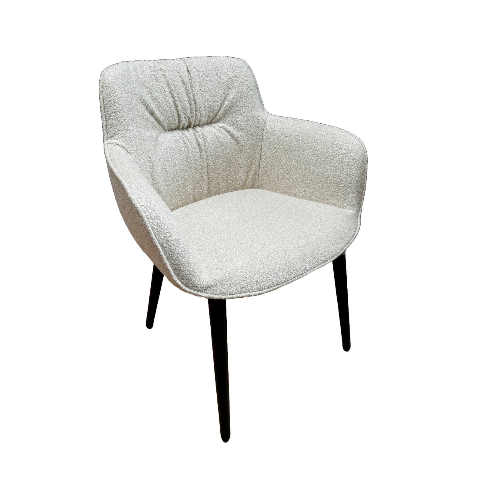 COCOON chair in cream with a black base - Display model
