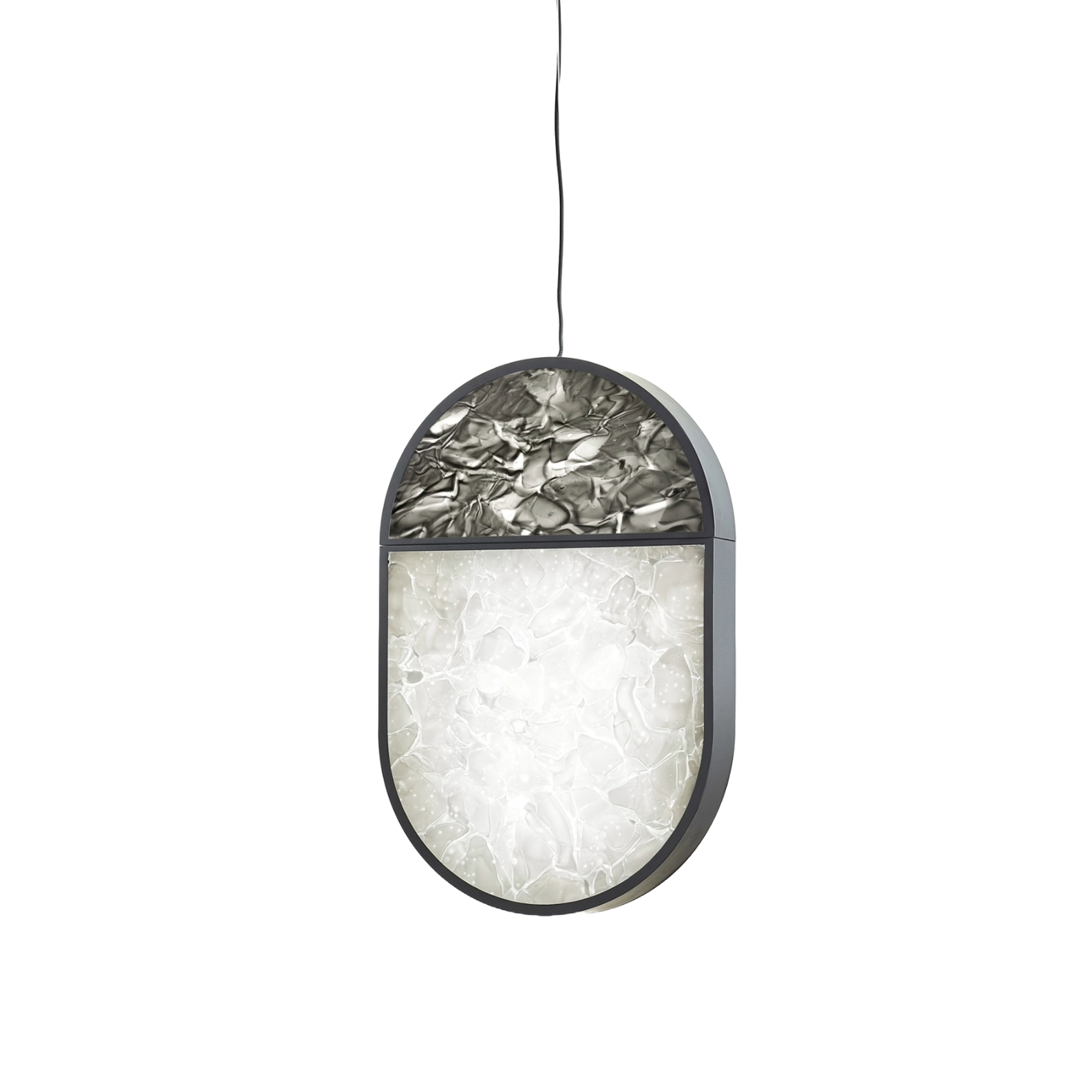 Hanglamp GEOMETRISCHE OVAAL 1/3 glas glanzend Brokisglass