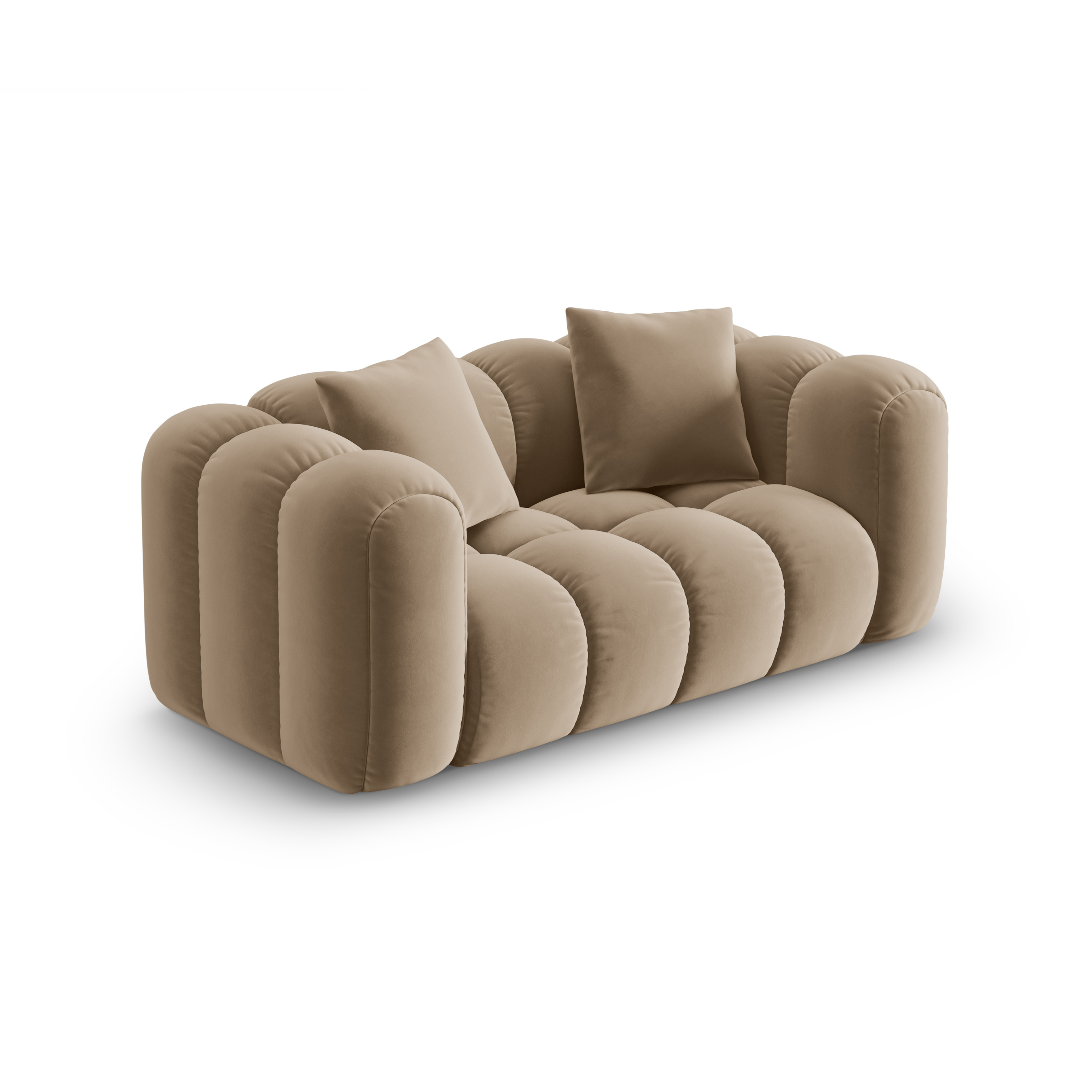 ASTRO sand velvet 2-seater sofa