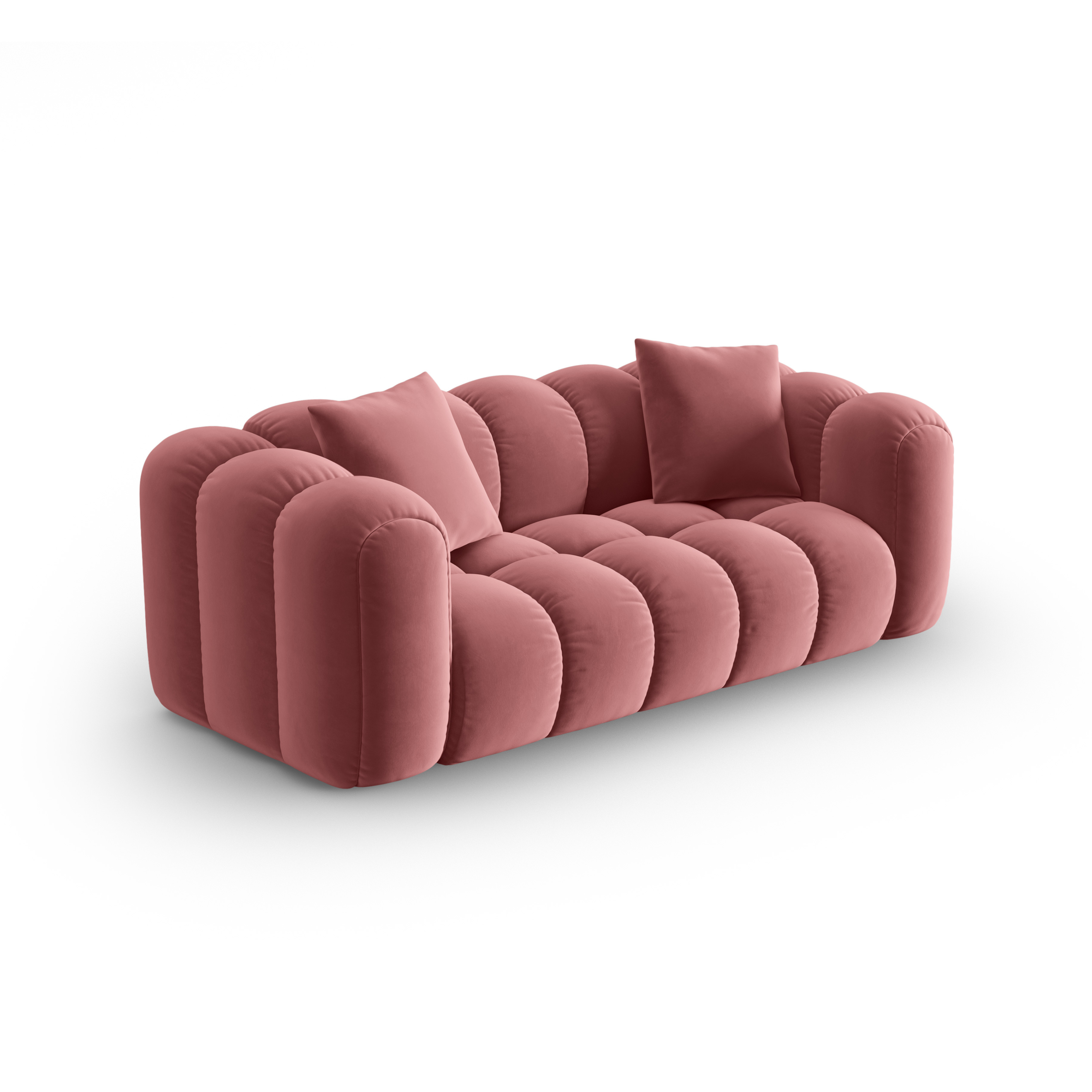 Sofa van fluweel 3-zits ASTRO roze