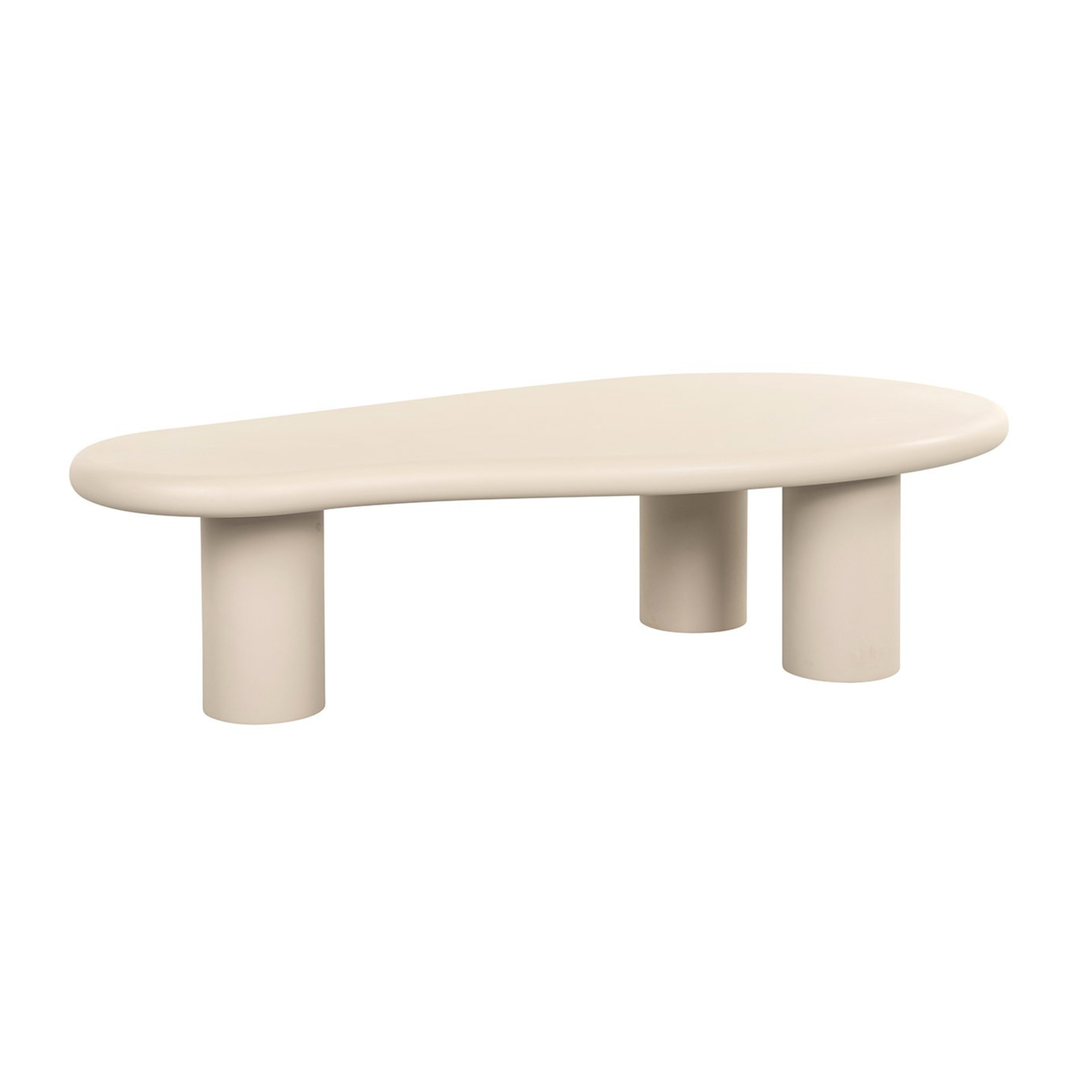 Beige CLAYTON salontafel met drie poten