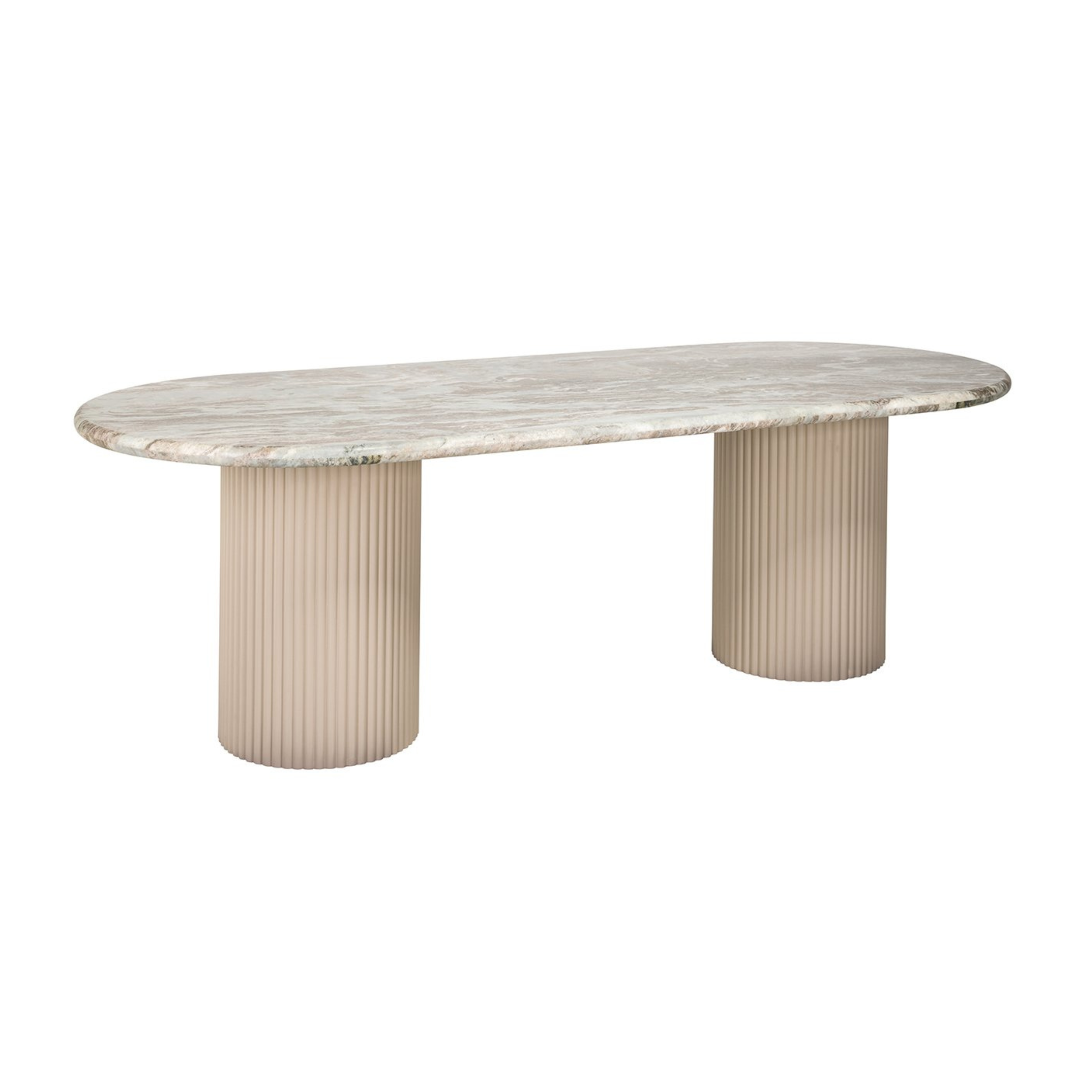 CORONEL beige table with a marble top