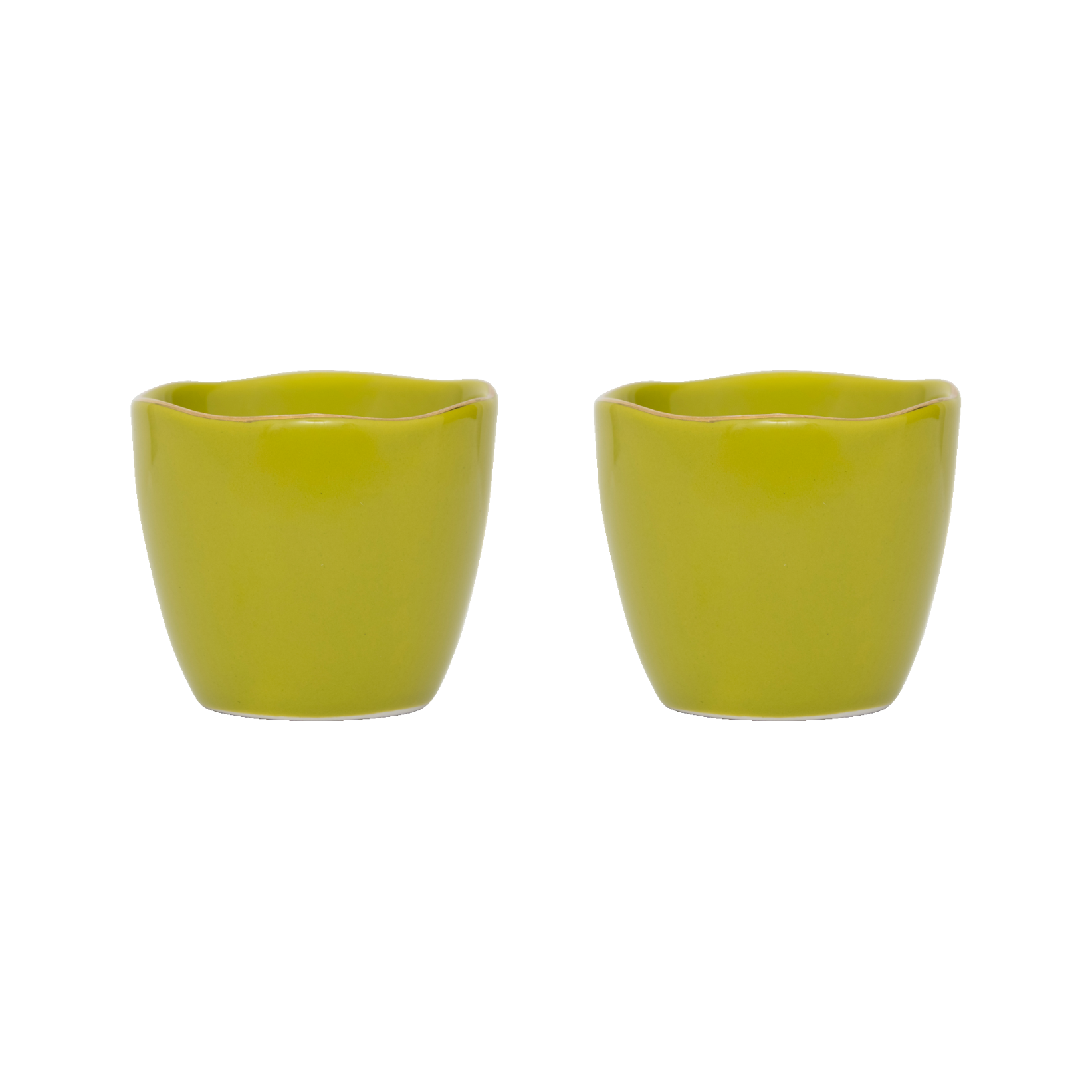 Set eierdopjes GOOD MORNING groen met goud