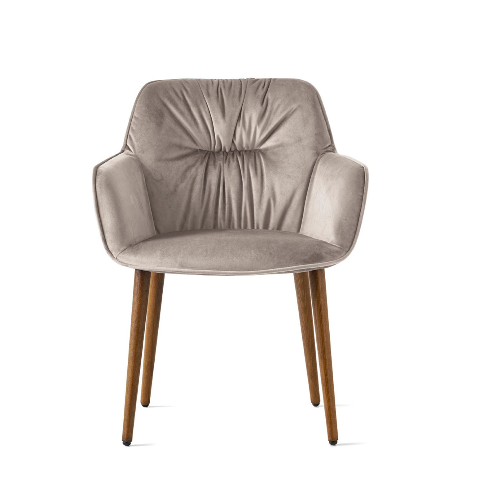 Stoel COCOON met houten basis