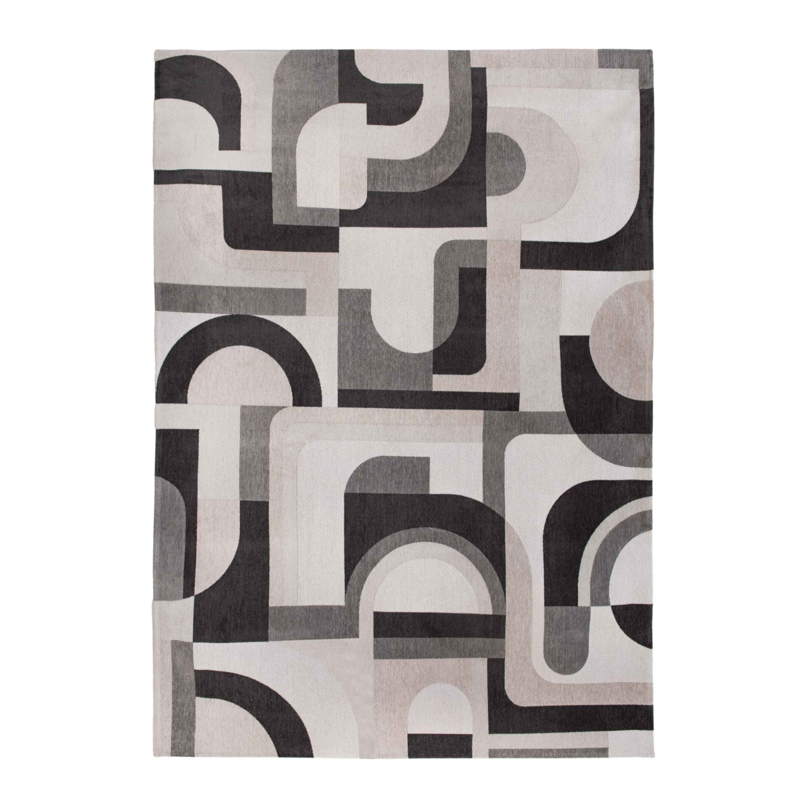 Vloerkleed MODULE SAXON BEIGE grijs-zwart