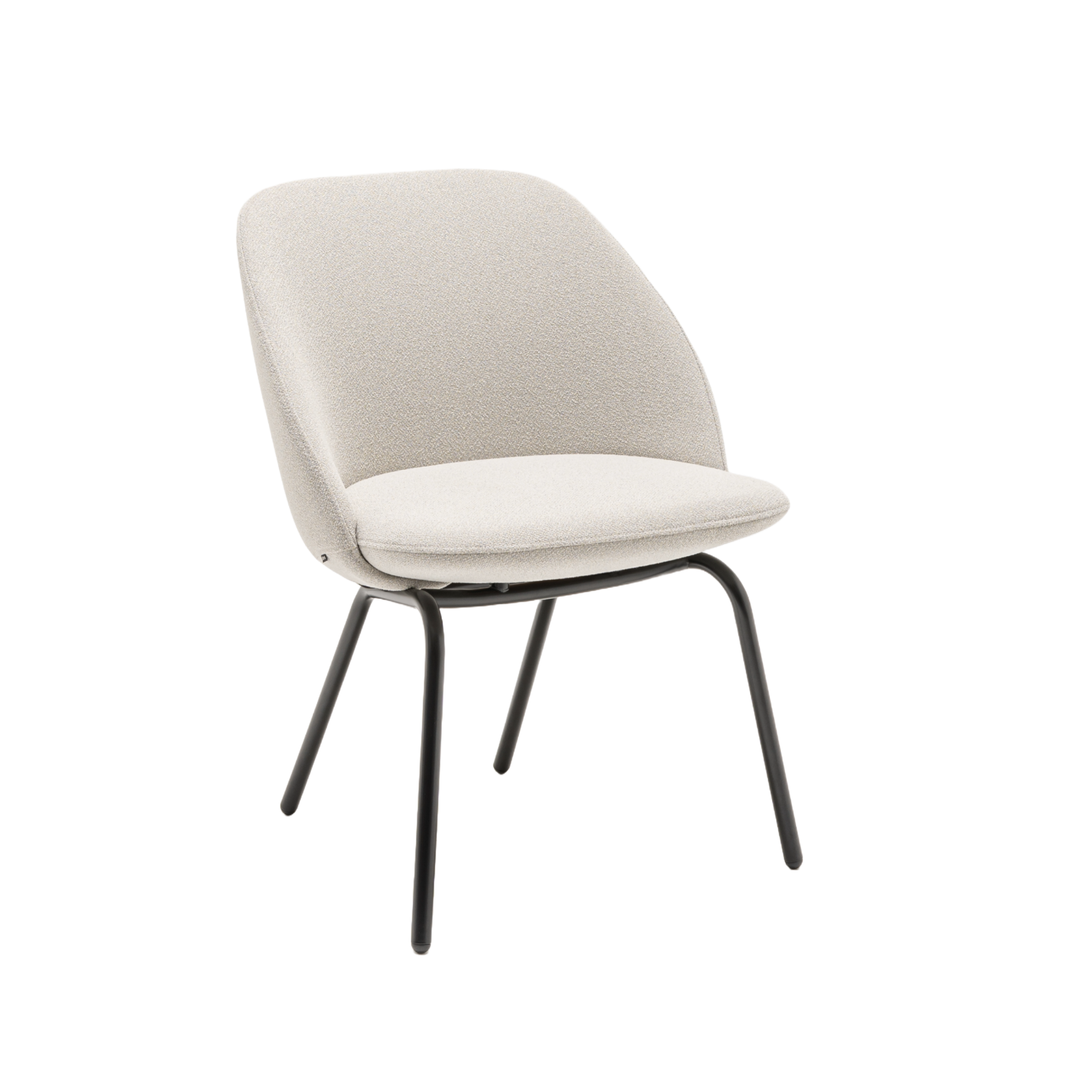 Fauteuil met lage rugleuning PARALEL vierpotige basis