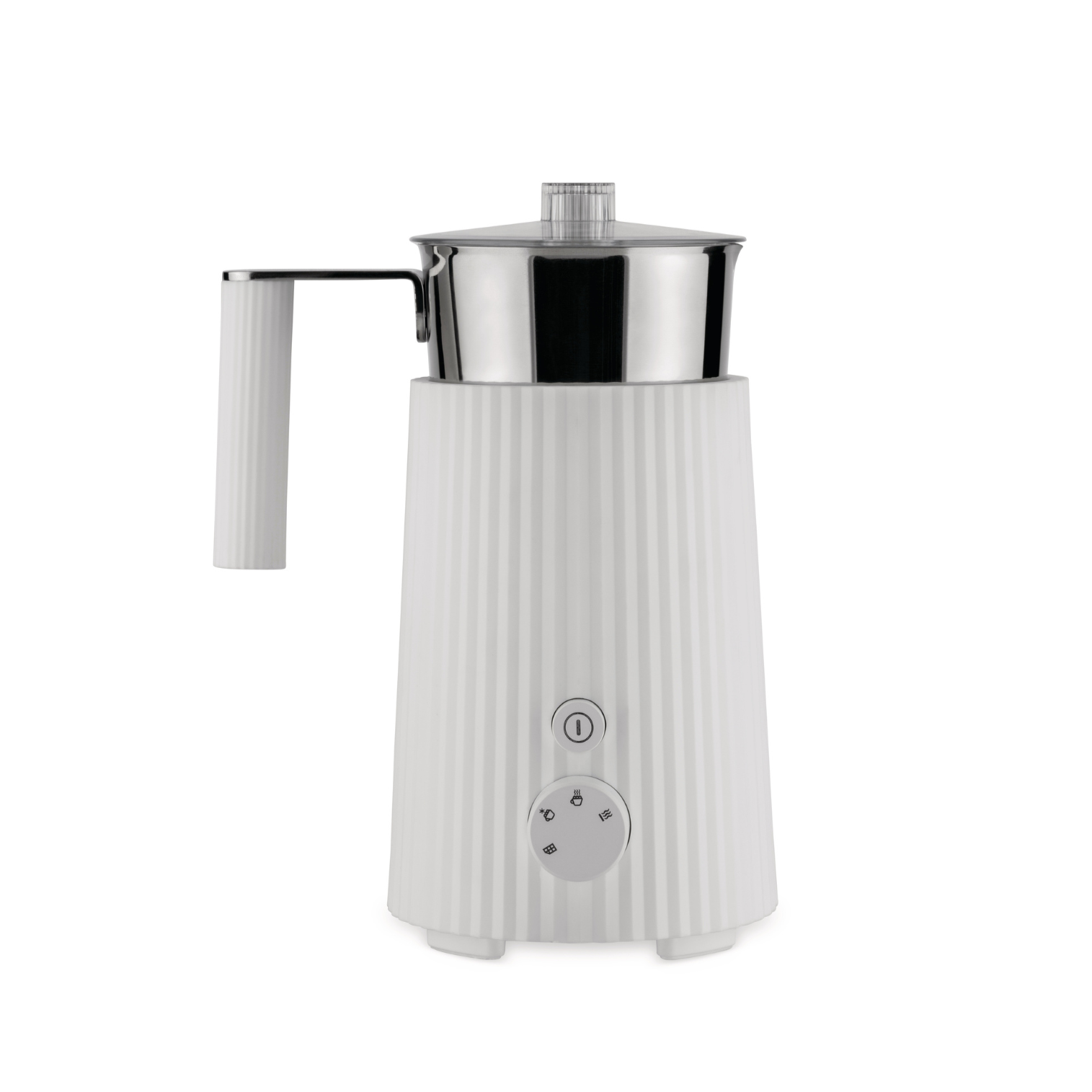 Witte PLISSÉ melkschuimer