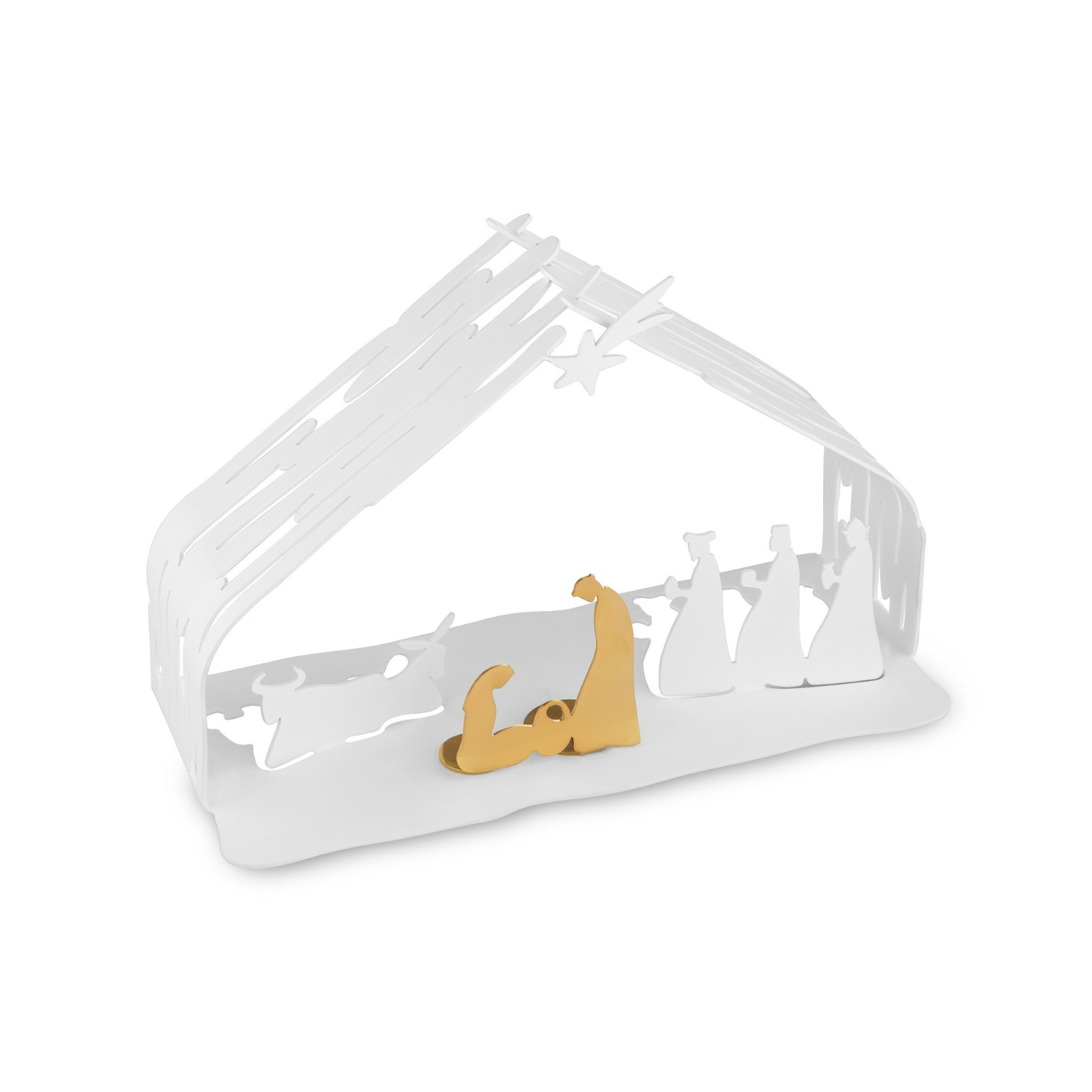 Kerstdecoratie BARK CLIB wit met goud