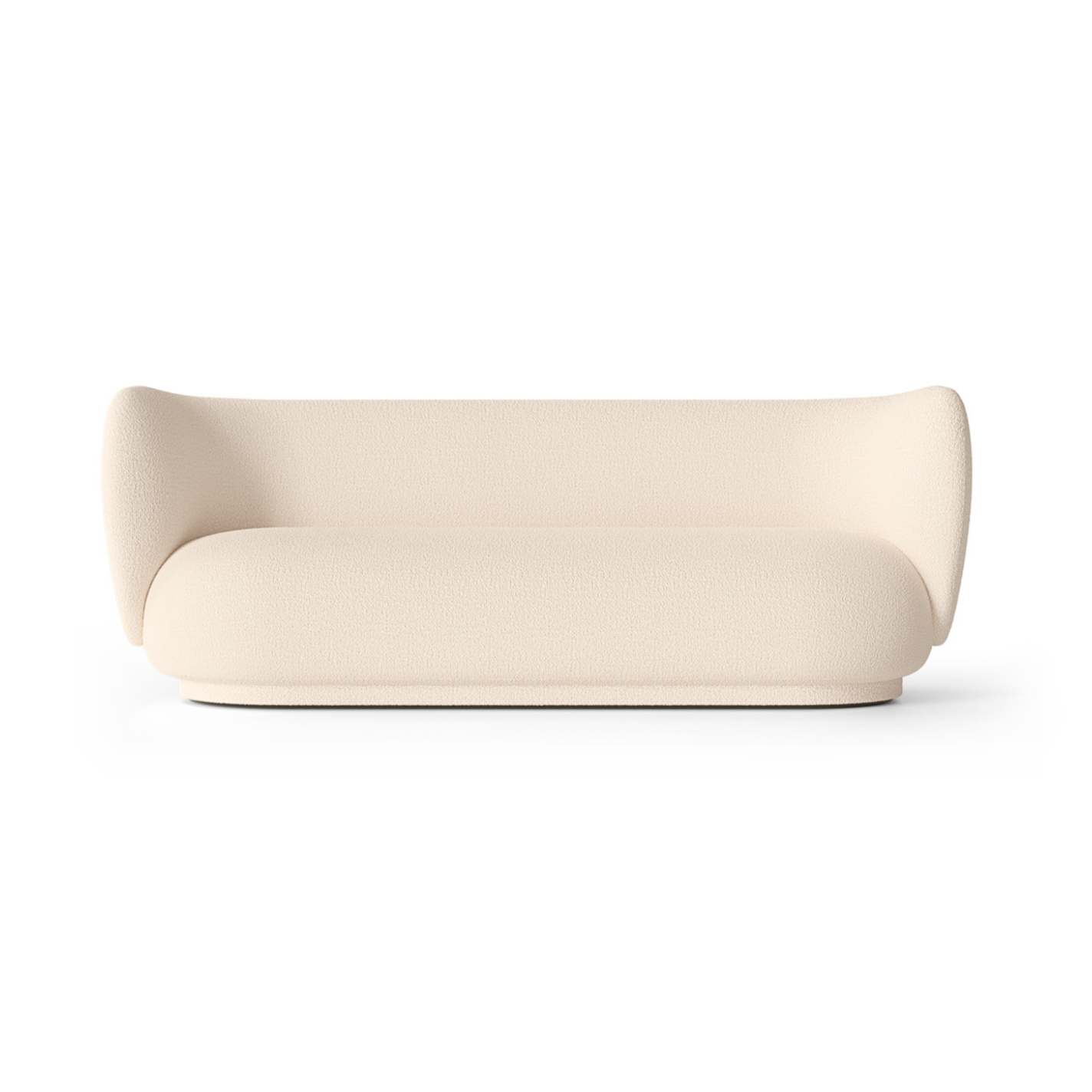Sofa 3-zits RICO Wol Bouclé gebroken wit