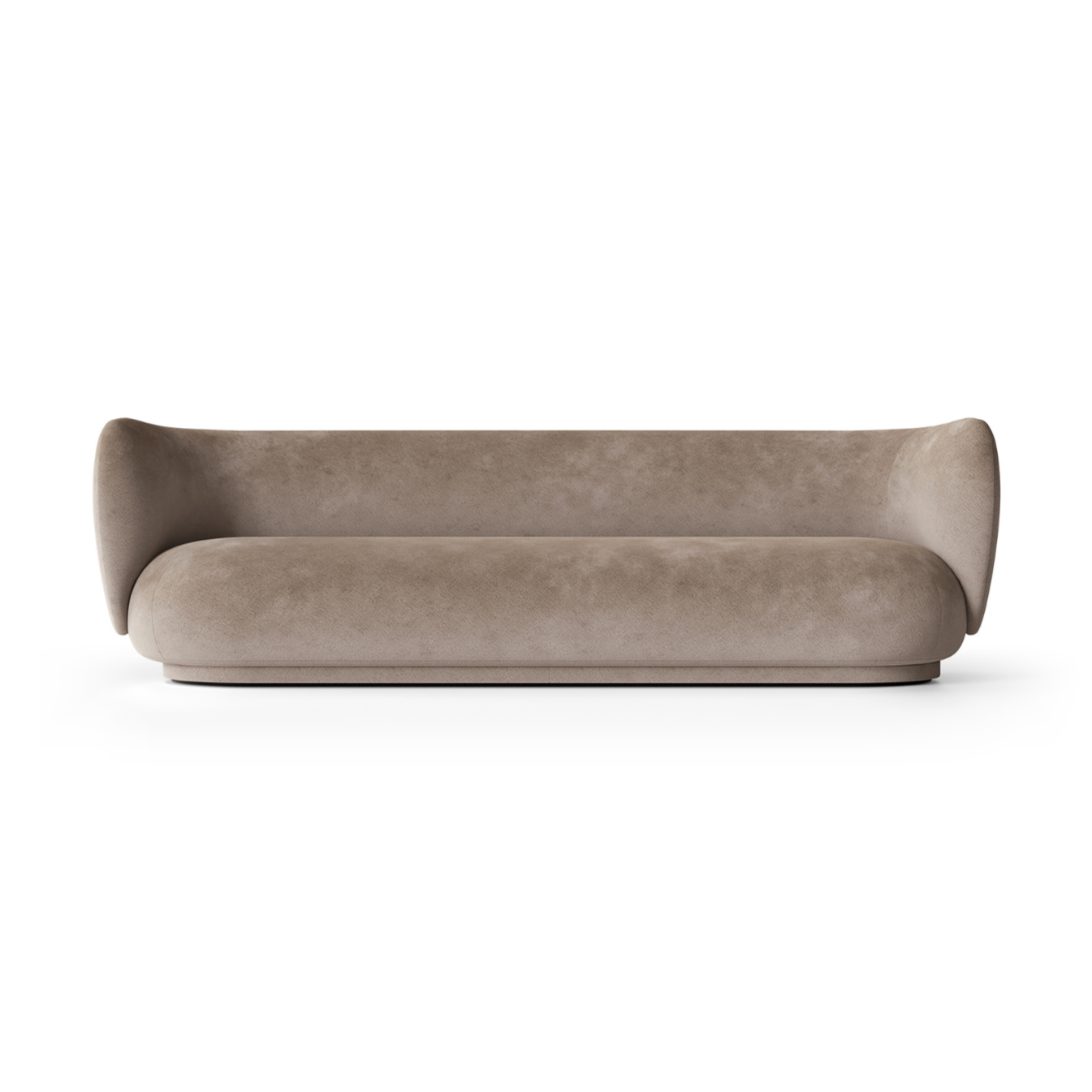 Sofa 4-persoons RICO Vervaagd Fluweel beige